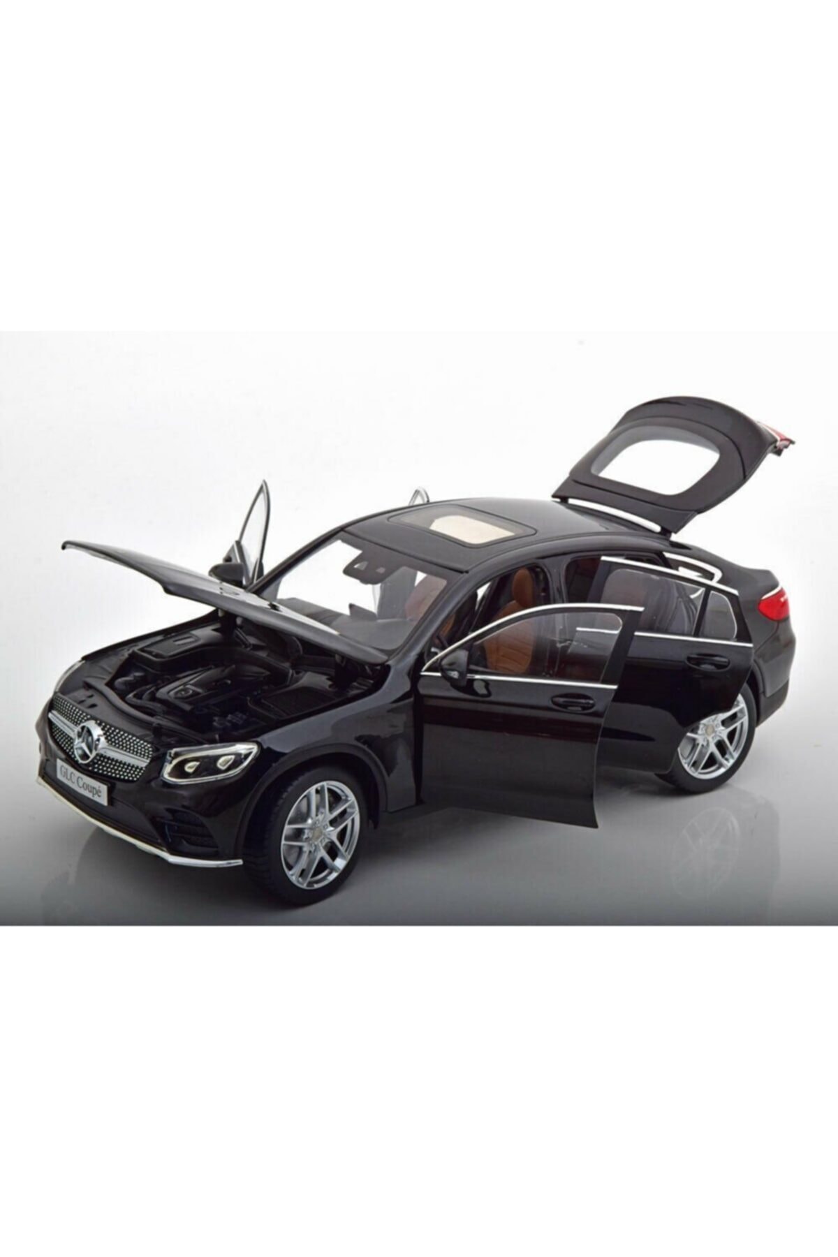Hobbytime Iscale 18glcbk 1/18 2018 Mercedes Benz Glc Coupe-gümüş Ve Siyah-sergilemeye Hazır Araba Modeli