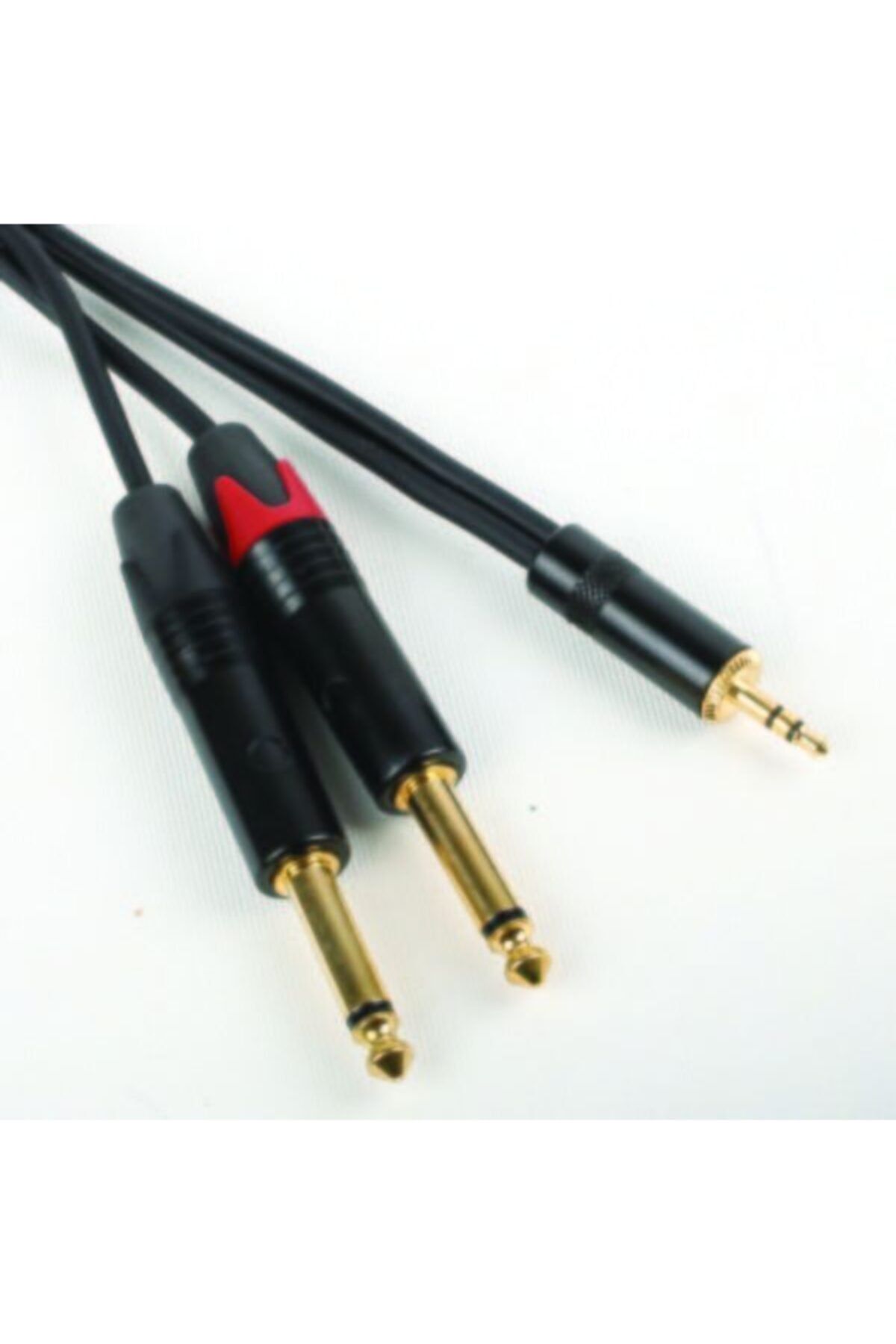 Purecon Pc-js3-2jm6 1,5 Metre 2 X 6,3mm Jack Erkek Mono Çevrici - 3,5mm Jack Stereo Erkek Çevirici Kablo