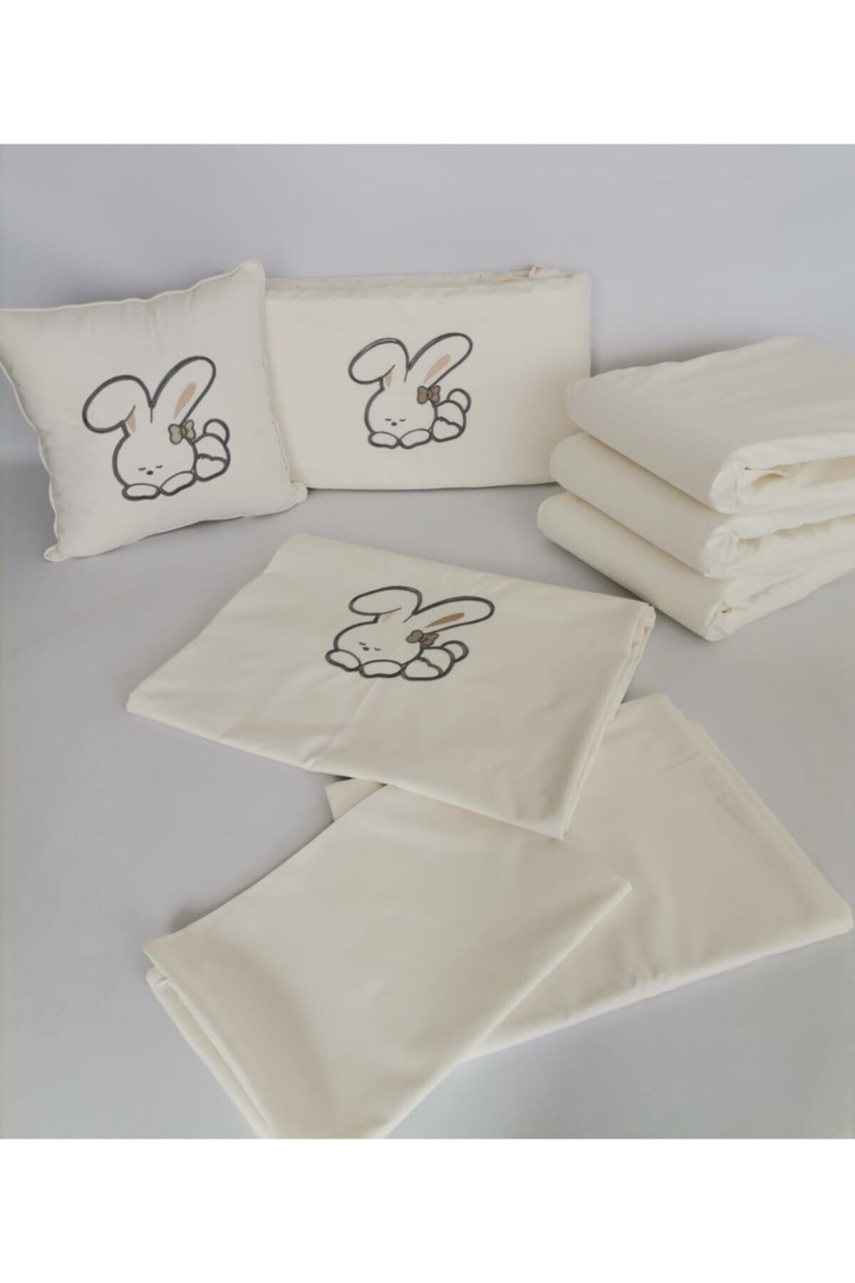 BON CHİC BABY Bebek & Çocuk Odası Tavşan Nevresim Takımı Korumalık