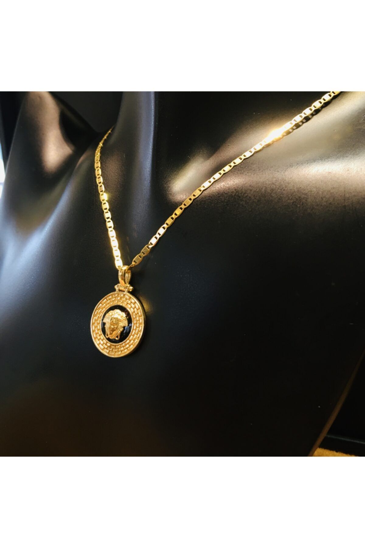 Yağız Gold Kuyumculuk Taşsız Fantezi Medusa Altın Kolye Klyzu0006