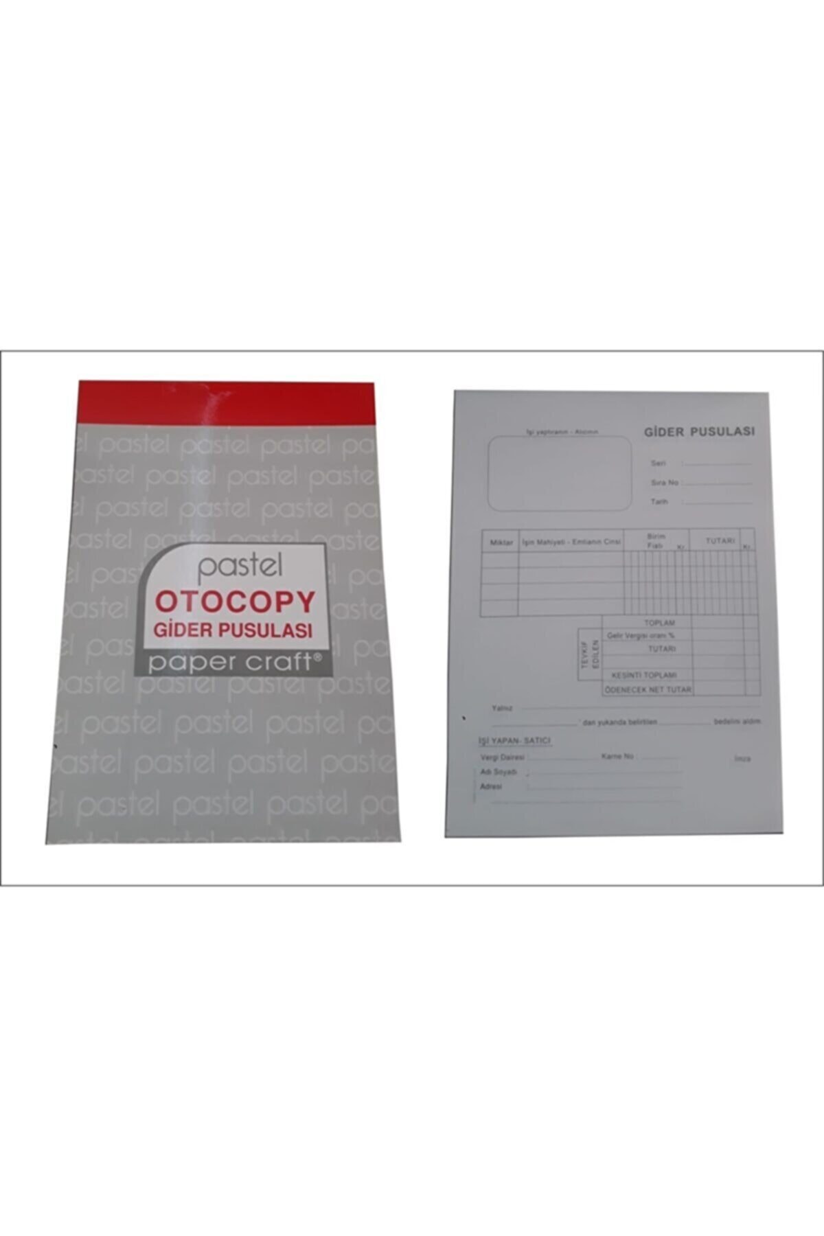 Pastel Gider Pusulası (14x20 Cm Ölçülerinde A5 ) Otokopili 2/50 2 Nüsha (1 Asıl 1 Suret) 24 Adet