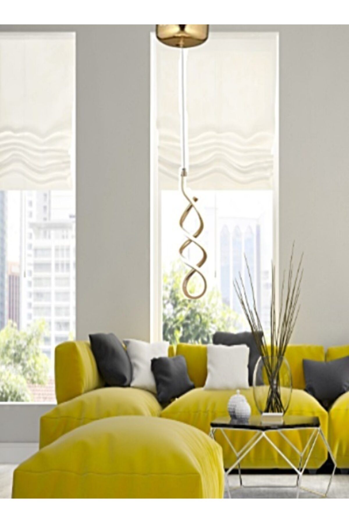 Fico Home Luxury Modern Sarkıt Led Avize Gold Sarı