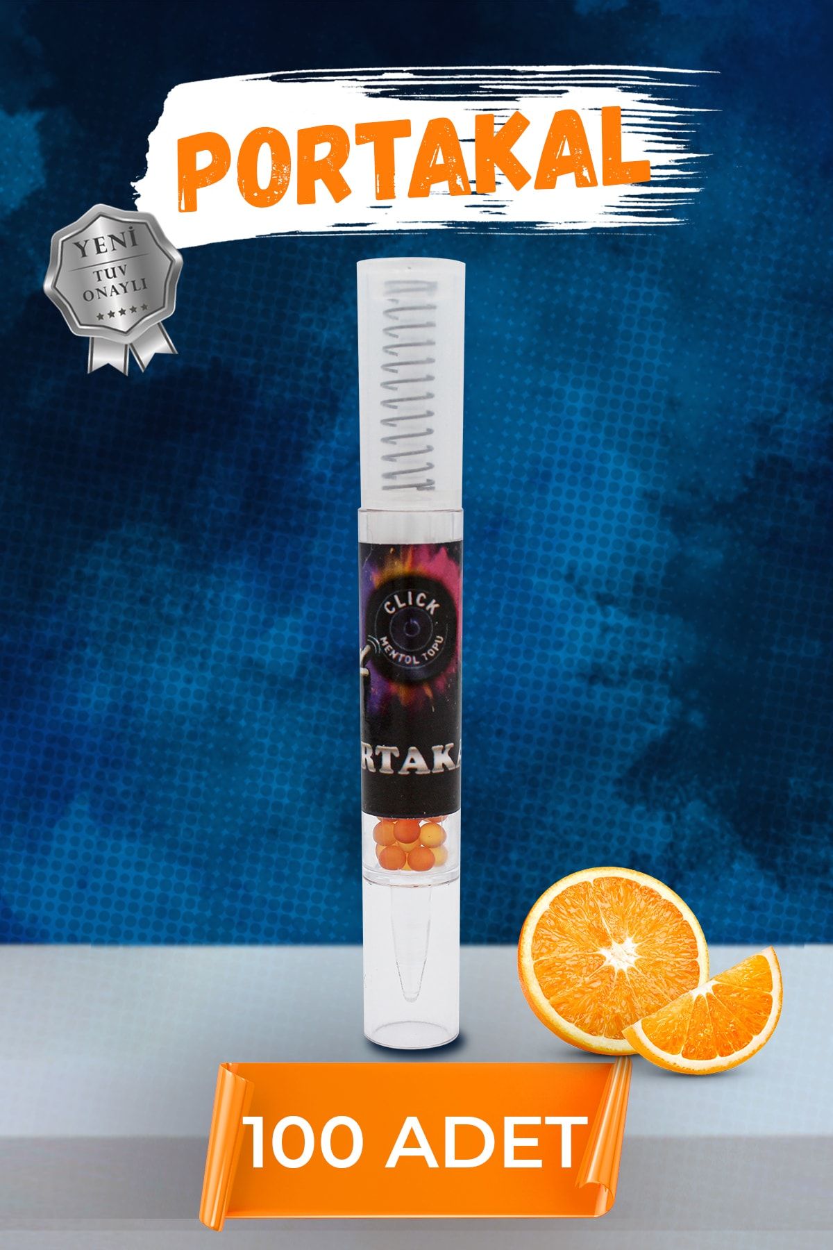 Crush Bomb Click Mentol Topu 100 Adet Portakal Aromalı+aplikatör