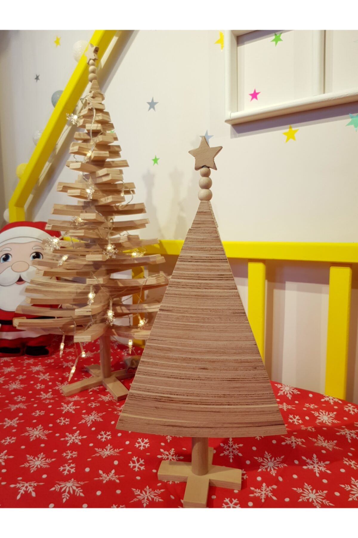 bebek iklimi Ahşap Yılbaşı Çam Ağacı Küçük