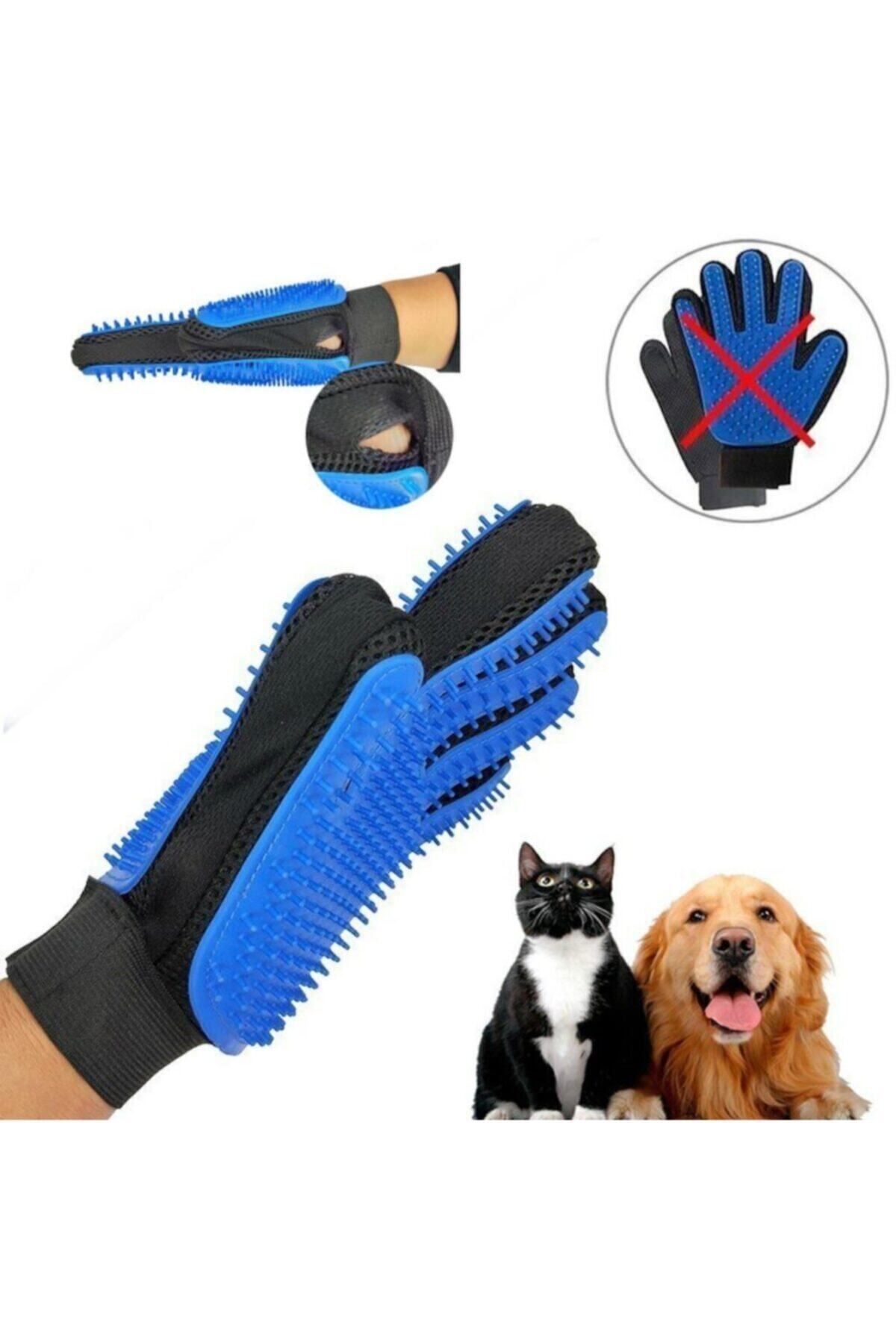 Zeki Karga Çift Taraflı Kedi Köpek Tüy Toplama Eldiven Pet Banyo Fırça Tarak