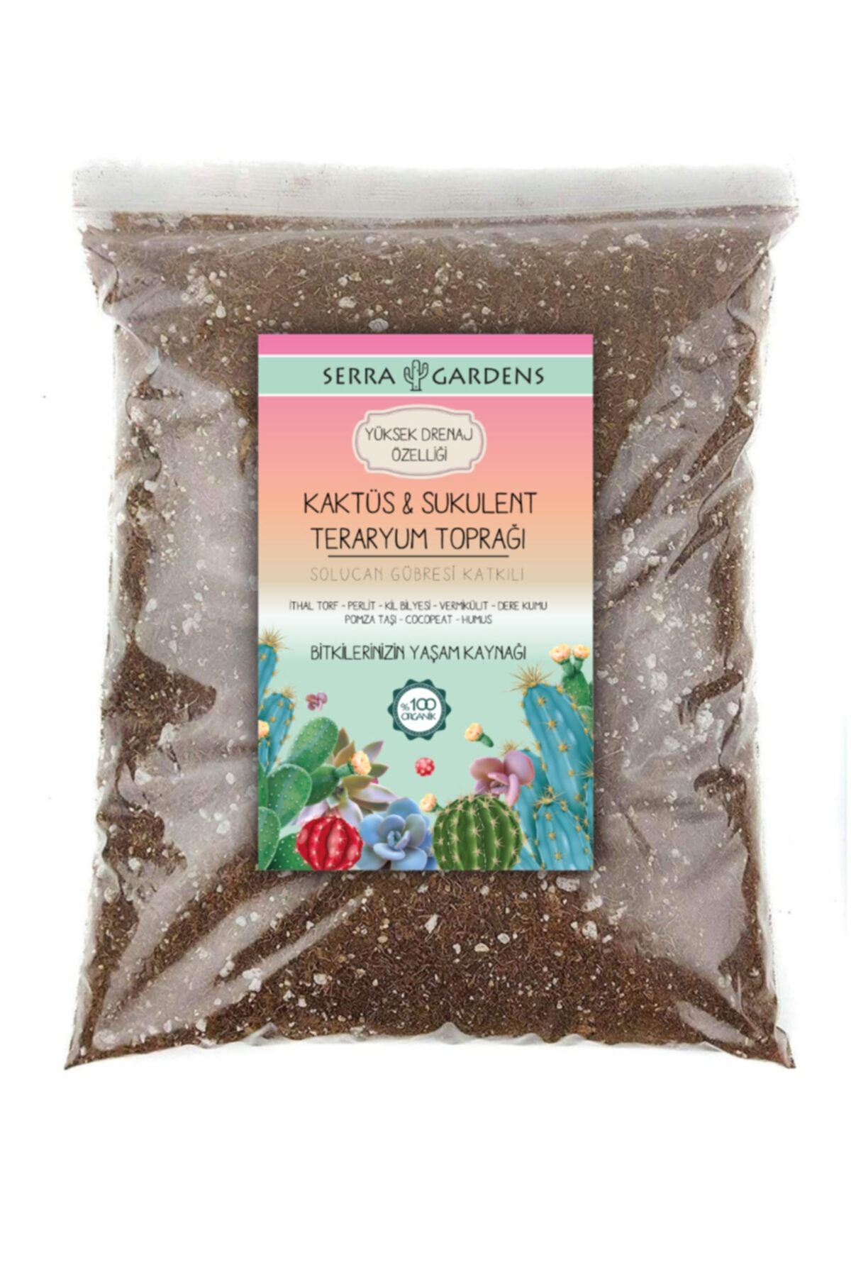 Serra Gardens Kaktüs & Sukulent & Teraryum Toprağı 2.5 Lt.
