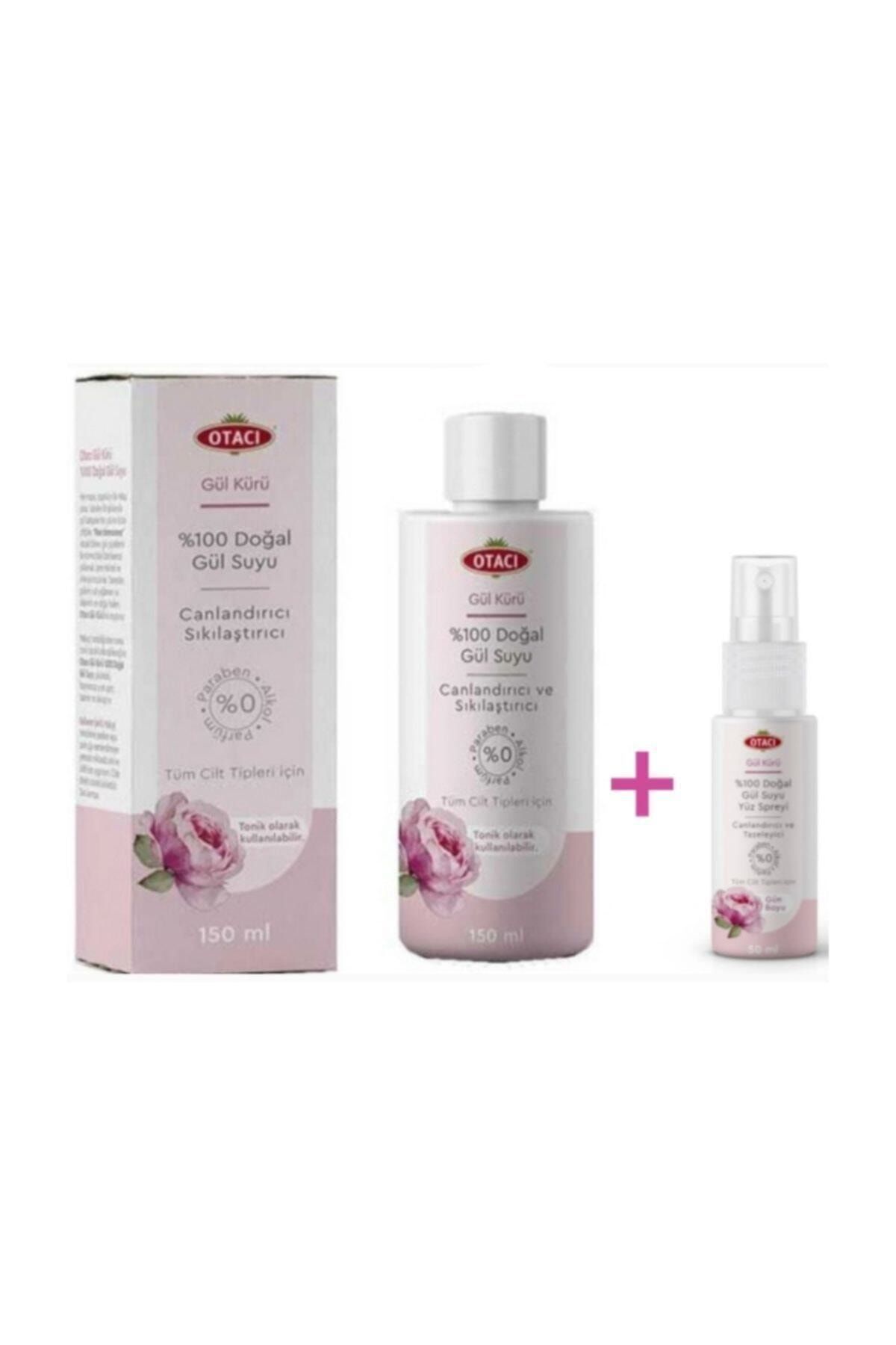 Otacı Gül Kürü Gülsuyu 150ml + Gül Suyu Spreyi 50ml
