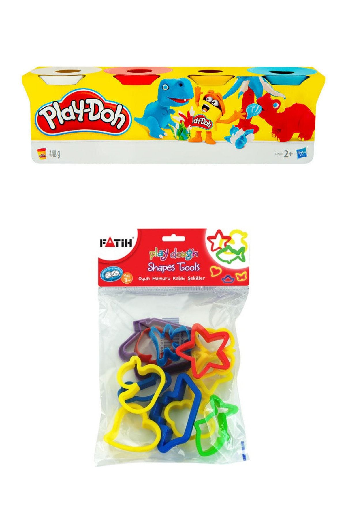 Fatih Oyun Hamuru Kalıbı Şekiller + Oyun Hamuru 4'lü 448 Gr