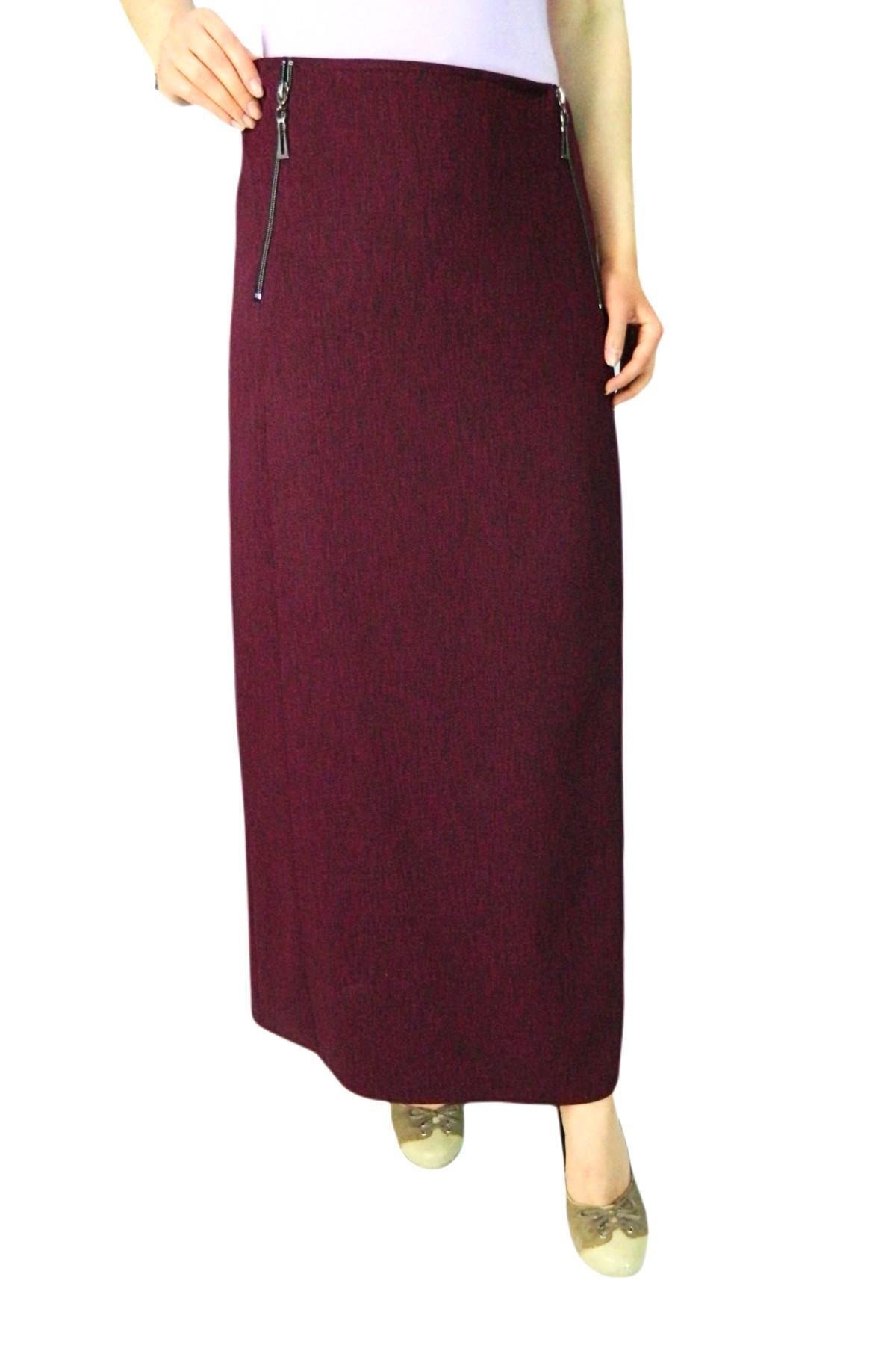 ERMANLAR Kadın Kumaş Uzun Etek Erm138