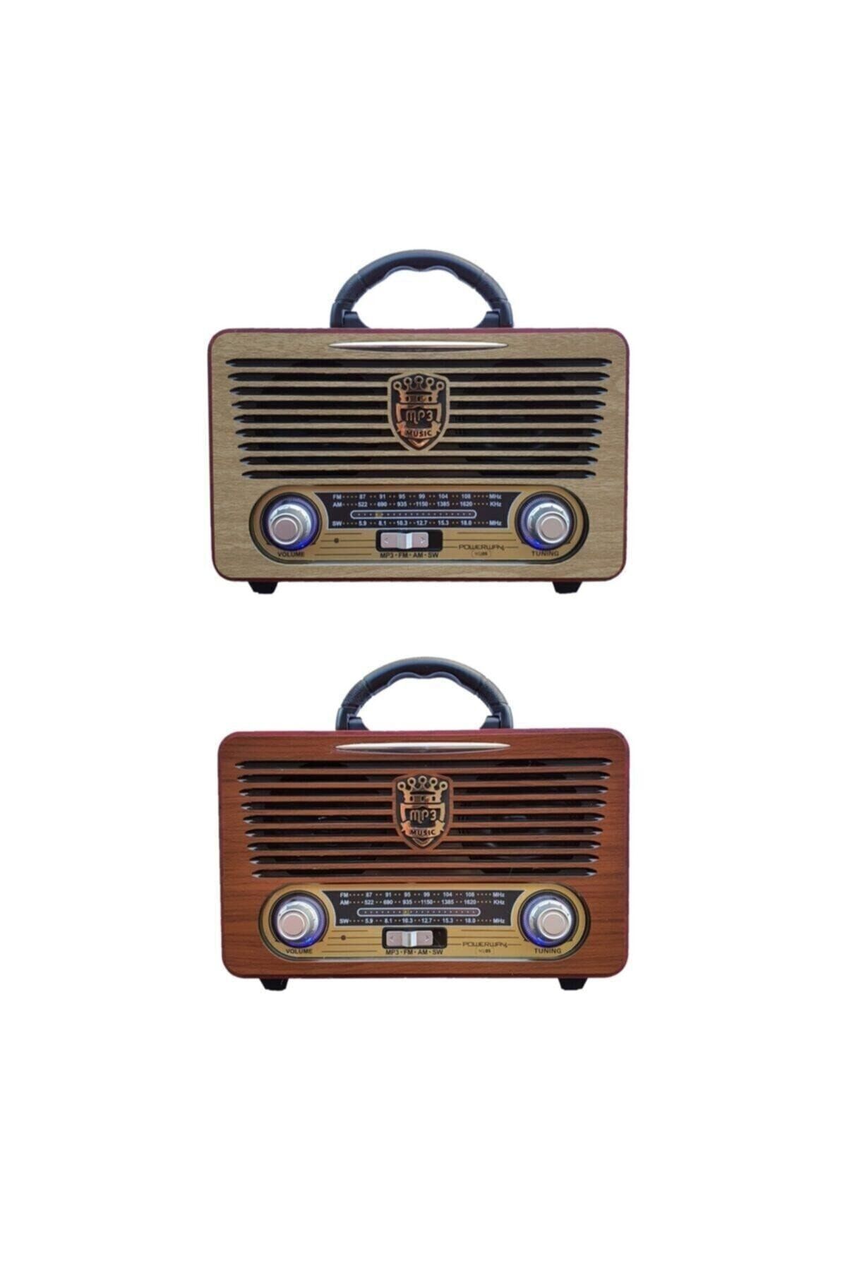 teknosepetim Nostalji Radyo Bluetooth Şarjlı Nostaljik Usb Sd Ahşap Aux Uzaktan Kumandalı