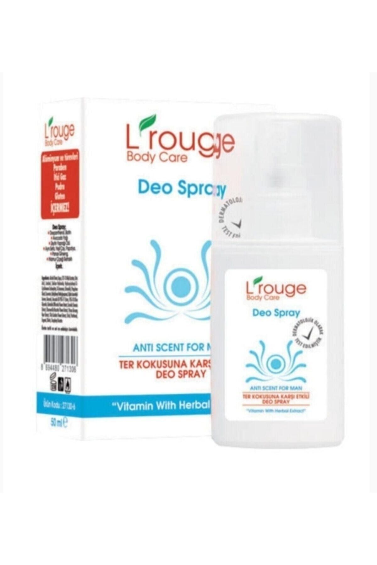 L'ROUGE Deo Spray Man Ter Kokusuna Karşı Etkili 50 ml