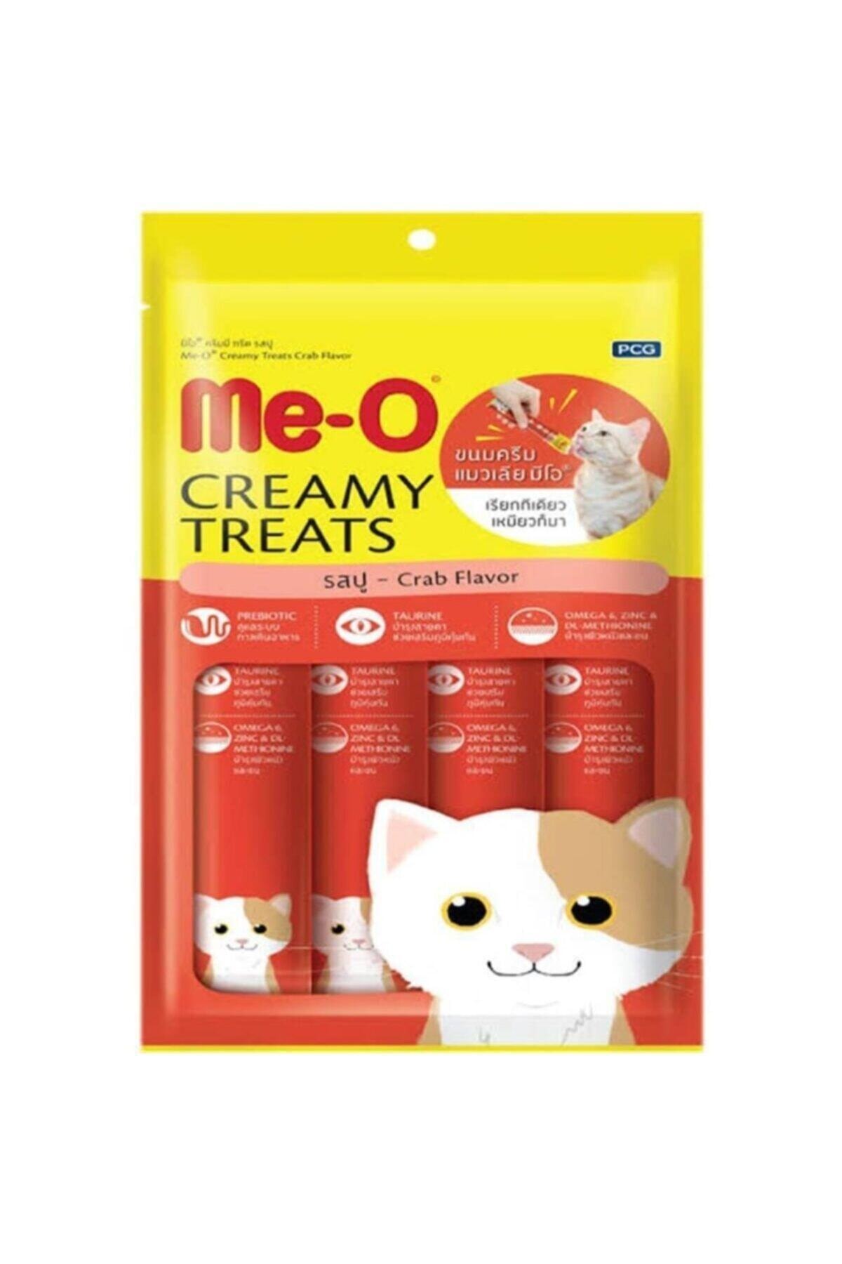 MeO POUCH Me-o Creamy Yengeç Eti Ve Ton Balıklı Krema Kedi Ödülü 60 Gr