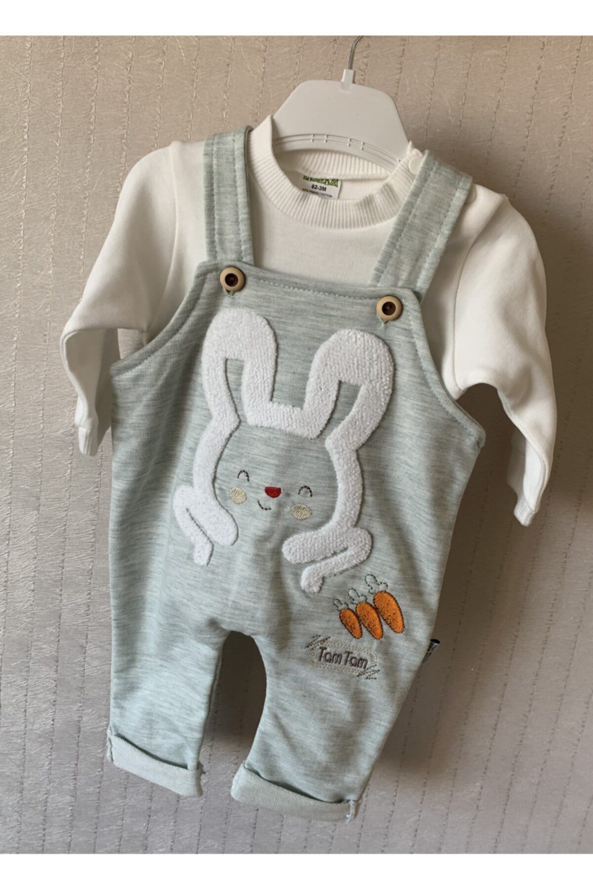 Luvina Kids Pamuklu 2 Parça Süzene Bebek Salopet