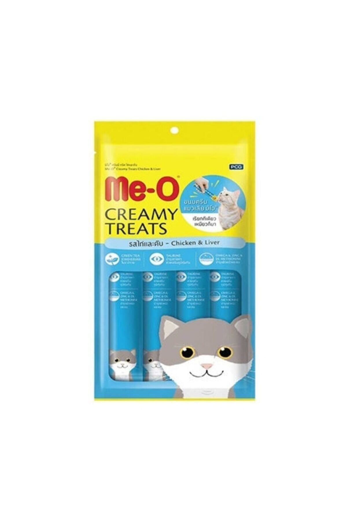 Meo Delite Me-o Creamy Treats Tavuk Ve Ciğerli Kedi Ödül Maması 15 gr X 4 (1ADET)