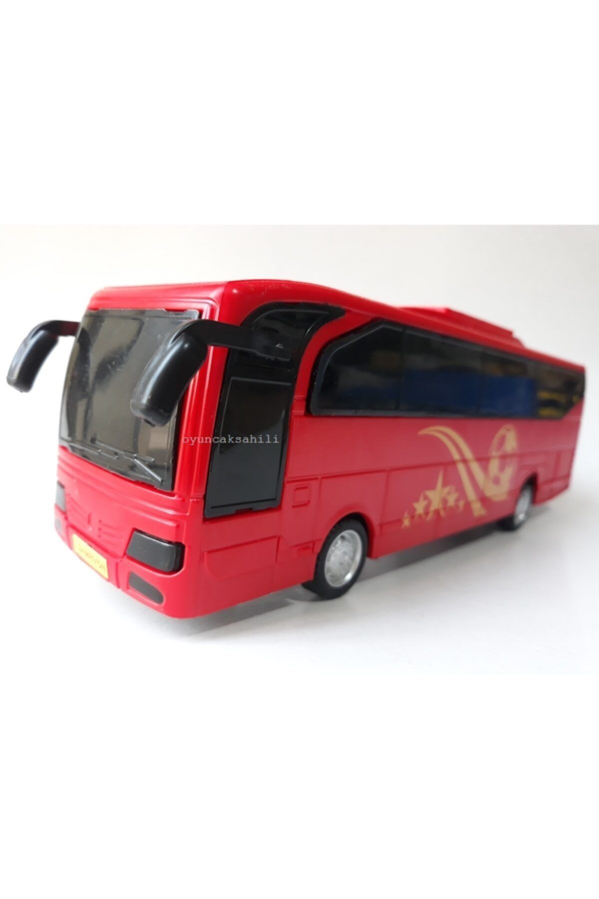 OYUNCAKSAHİLİ Futbol Takım Otobüsleri Sürtmeli Kırılmaz Oyuncak Otobüs 23cm Red