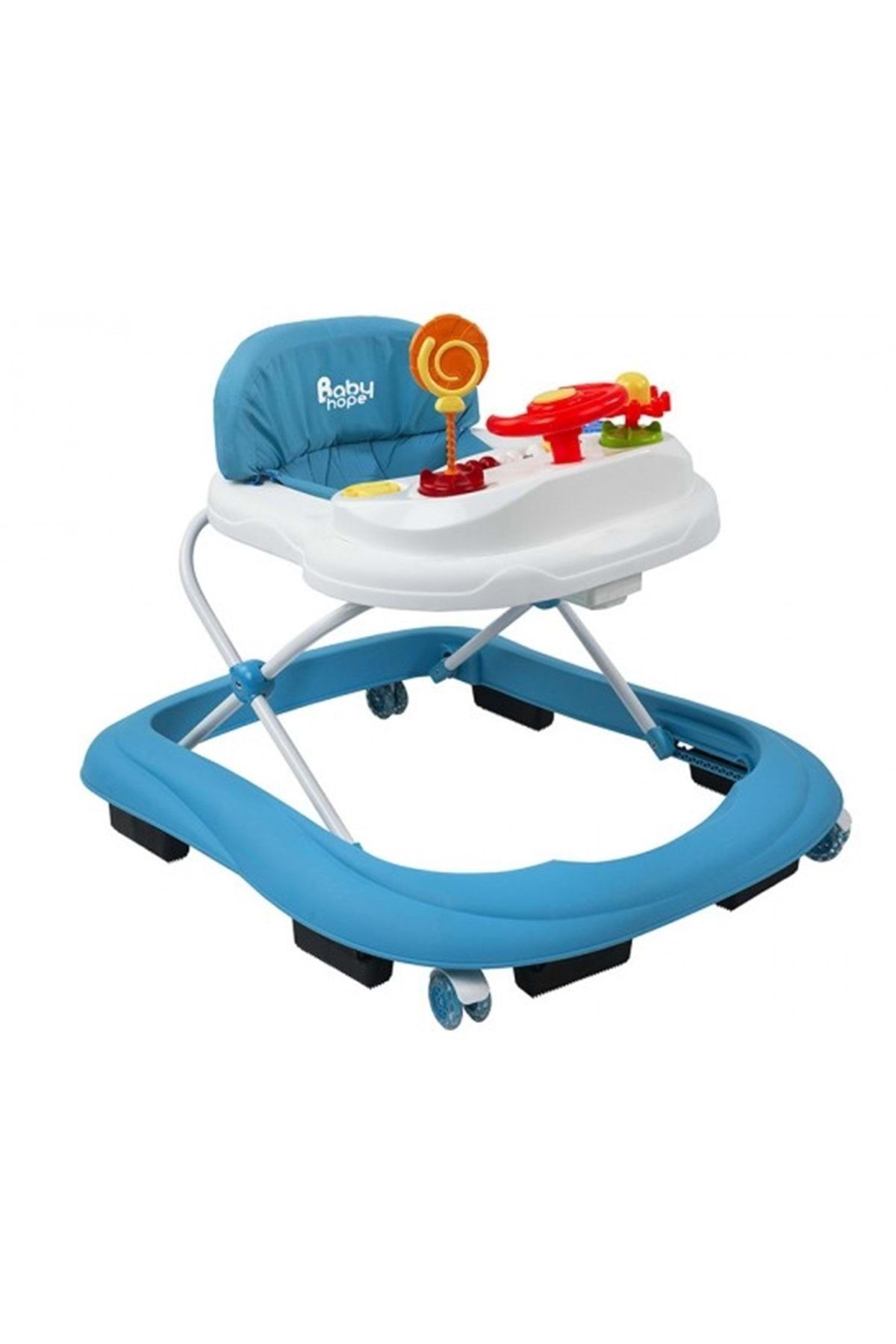 BabyHope 217 Lüks Oyuncaklı Yürüteç (mavi Beyaz)