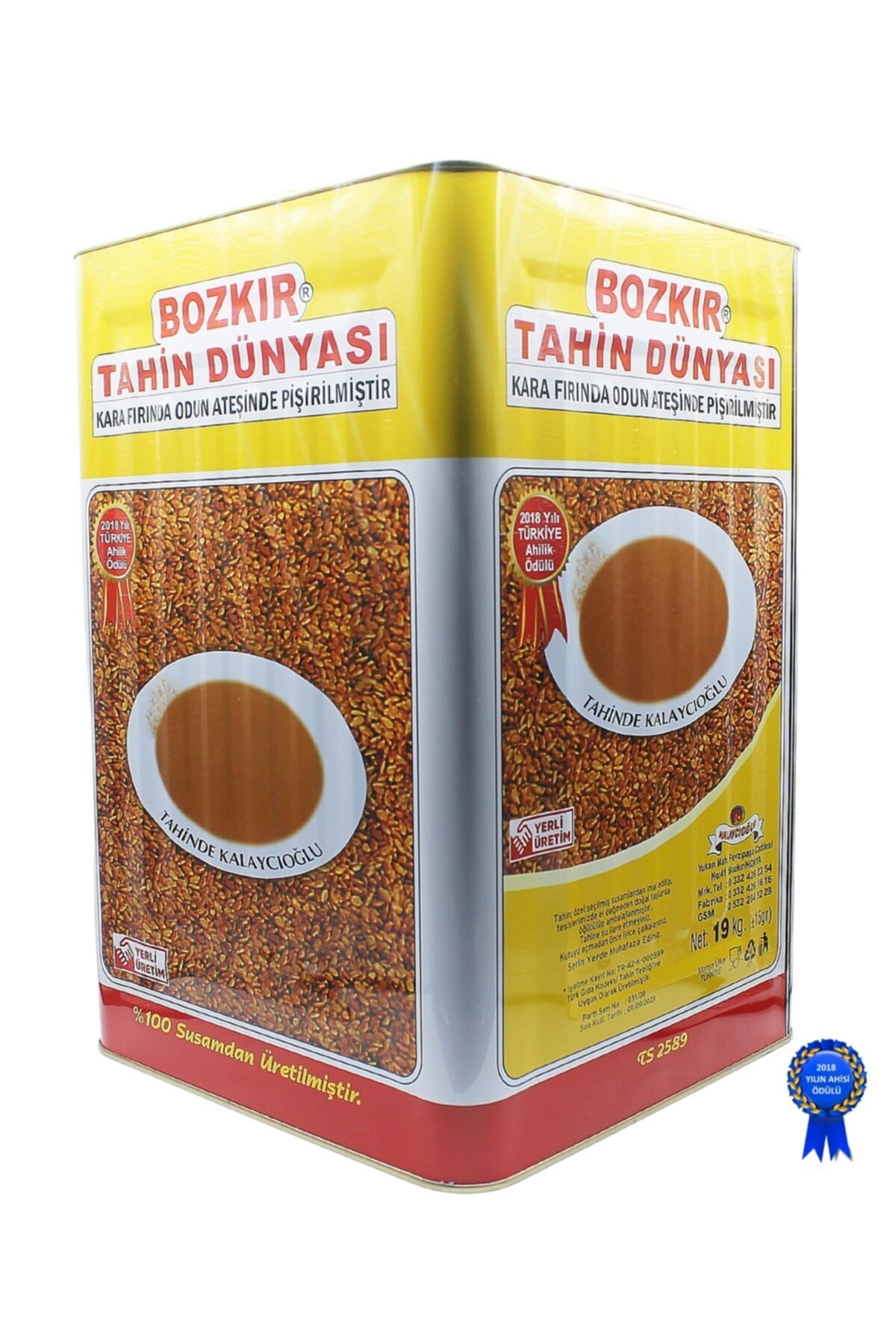 BOZKIR TAHİN DÜNYASI Kepekli Bozkır Tahini 19 Kg Teneke