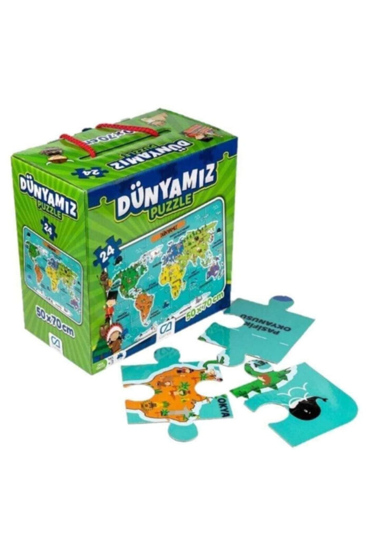 Anatolian Puzzle Ca Games Çocuk Puzzle Dünya Haritası 24 Parça