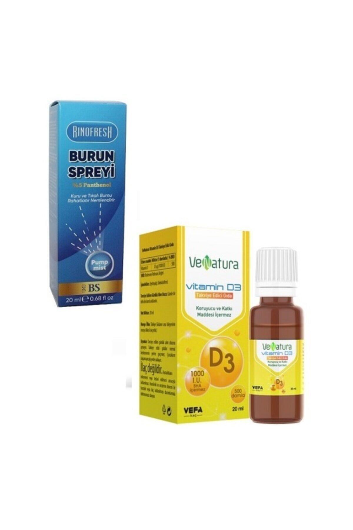 RINOFRESH Panthenol Burun Spreyi 20 Ml + D3 Vitamini 20 Ml Damla