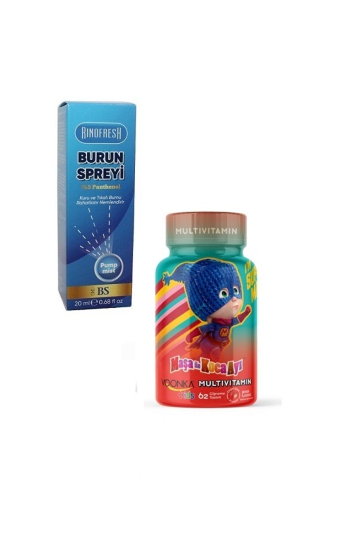 RINOFRESH Panthenol Burun Spreyi 20 Ml+ Çocuklar Için Kids Multıvıtamın 62 Çiğneme