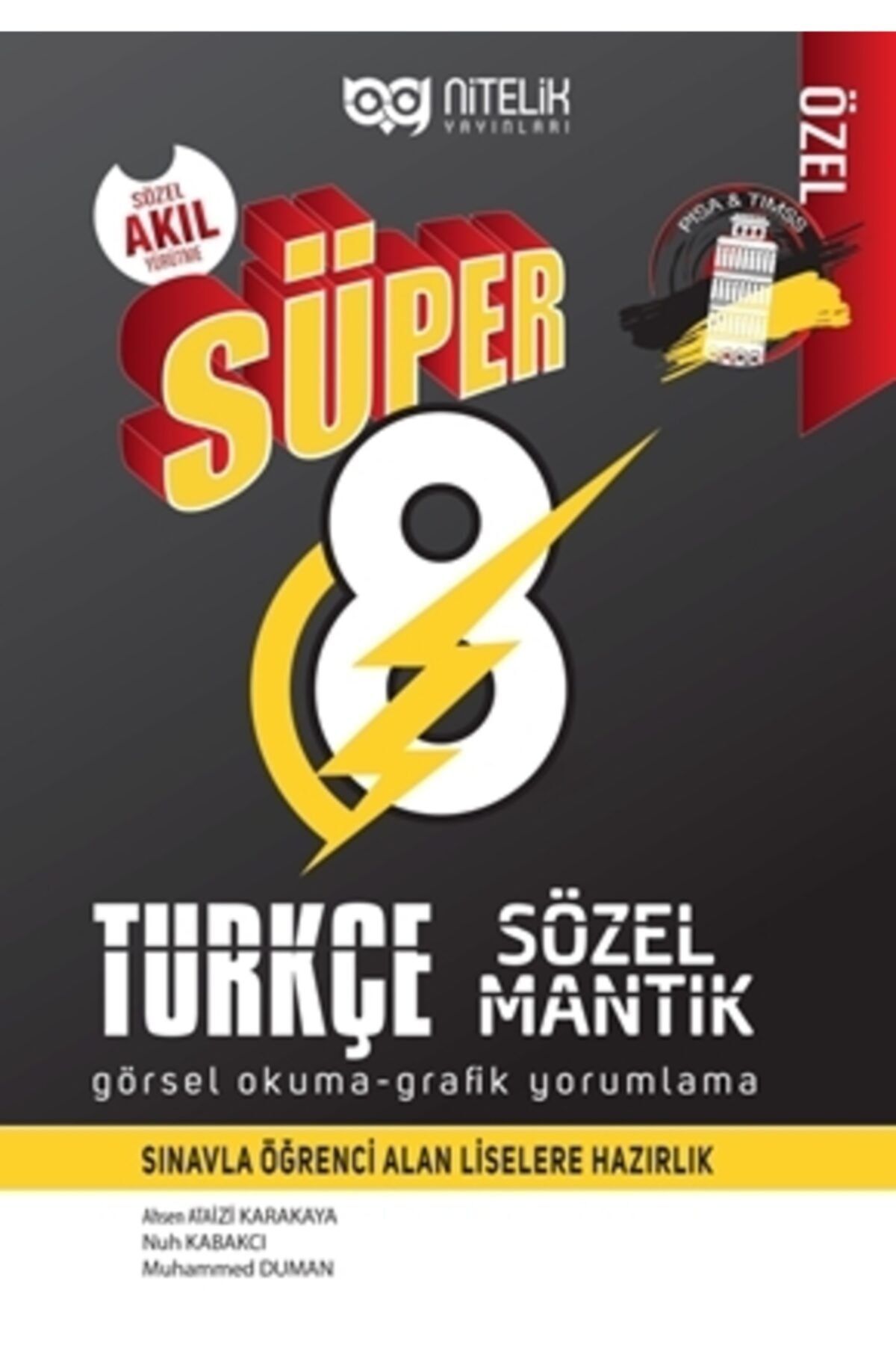 Nitelik Yayınları 8. Sınıf Türkçe Süper Sözel Mantık Görsel Okuma Ve Grafik Yorumlama Soru Kitabı