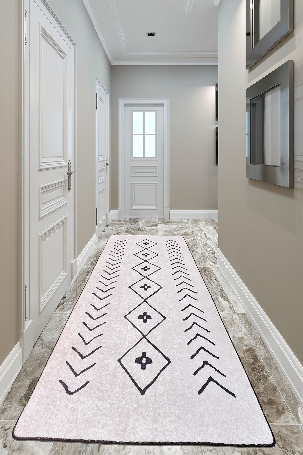 Dolce Tocco Modern Tasarım Dt1287 Leke Tutmayan Modern Yolluk Antre Halısı Kaymaz Taban Yıkanabilir
