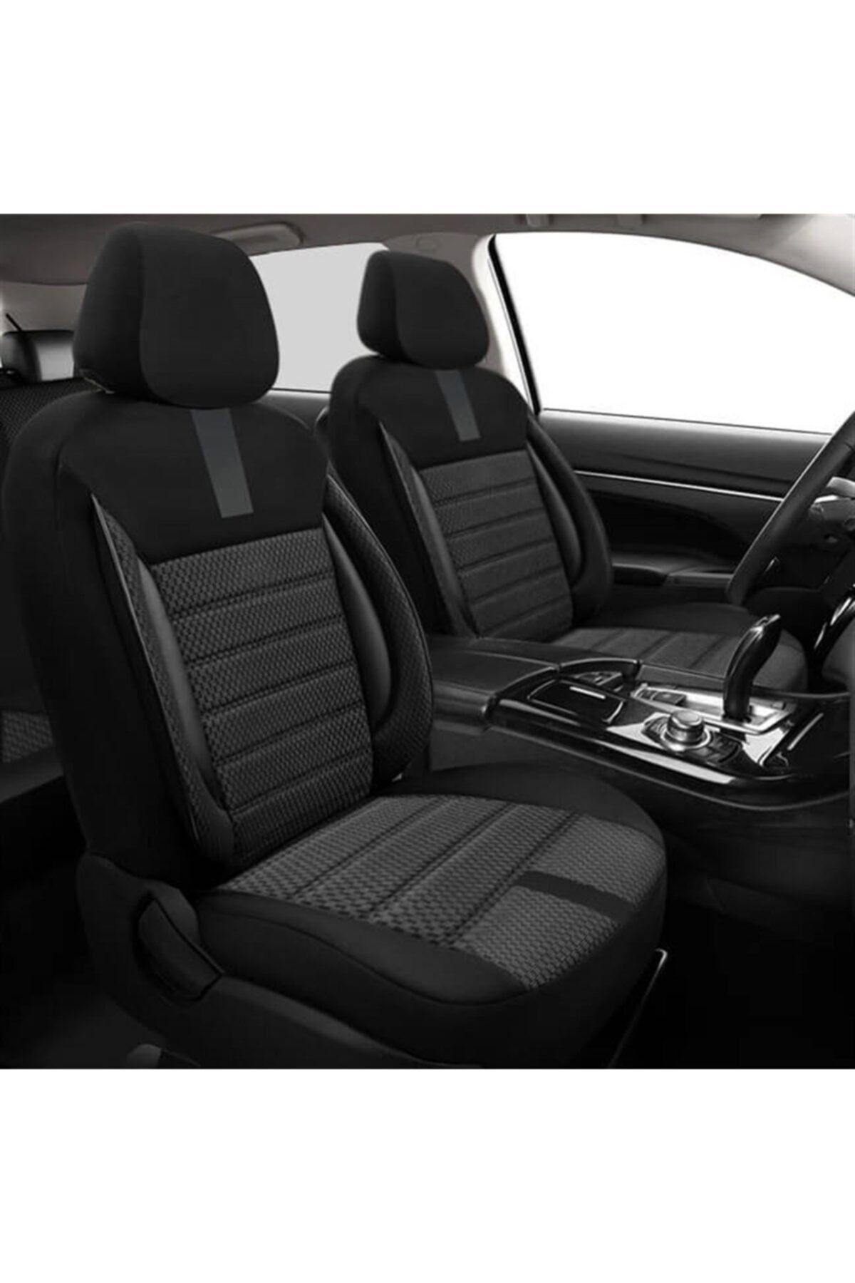 EKMWORKS Oniks Plus 2+1  Uyumlu  Ticari Oto (doblo-berlingo-kangoo) Koltuk Kılıfı Gri