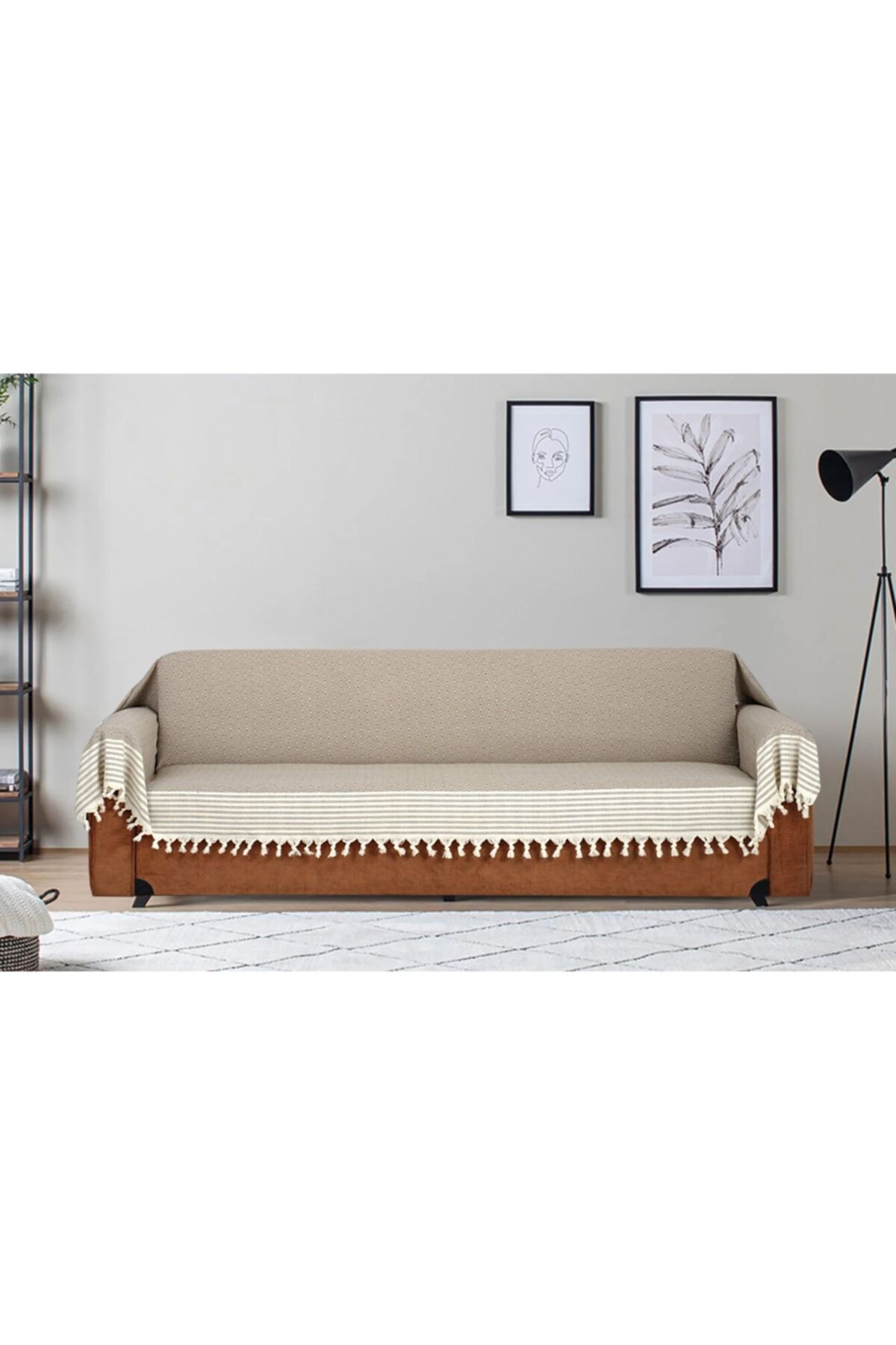 Kubalhome Kahverengi Organik Buldan Bezi 180 X 300 Cm Koltuk Kanepe Divan Çekyat Örtüsü