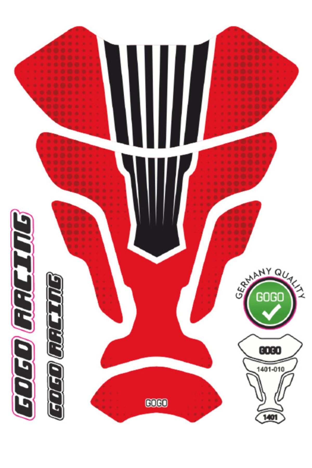 MotoExpressStore Red Black Universal Tank Pad