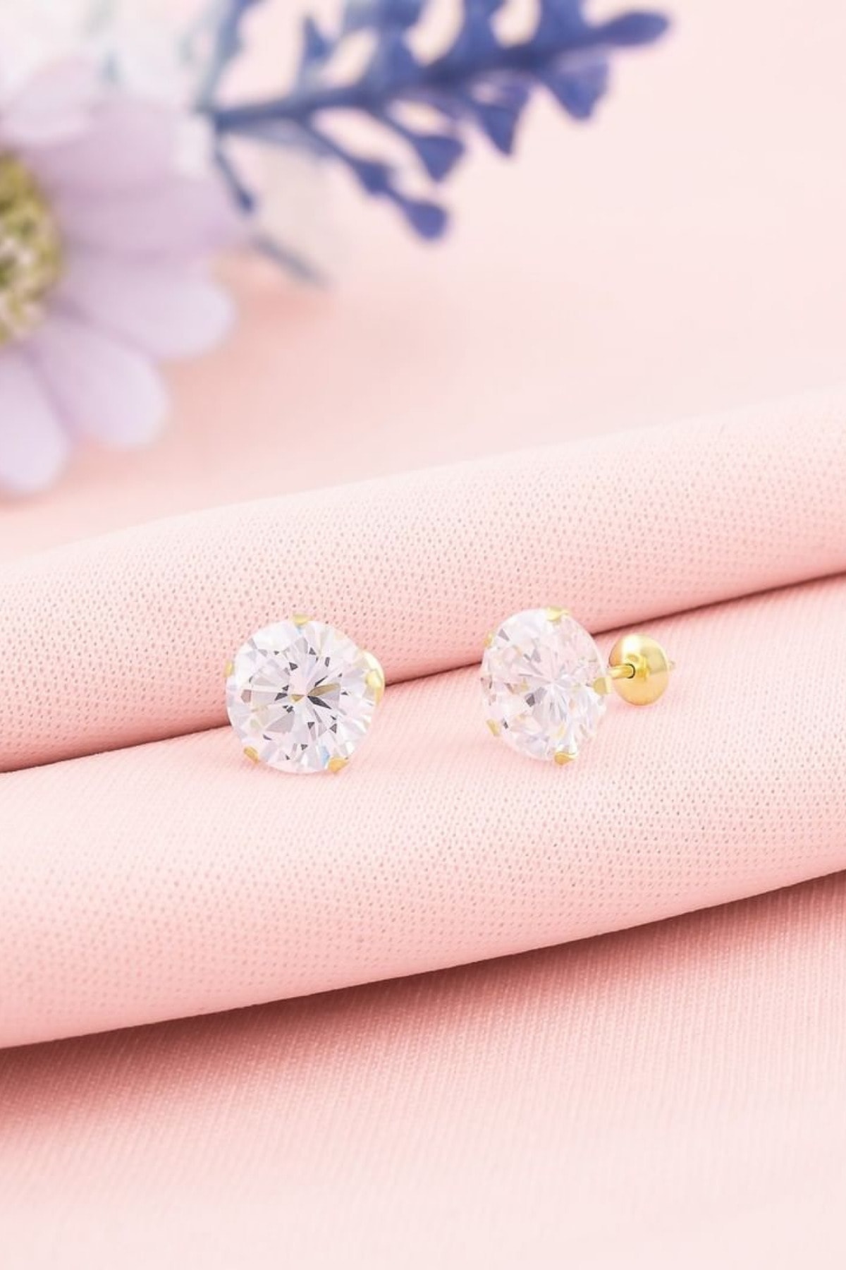 Crystal Diamond Zirconia Laboratuvar Pırlantası 1.01 Özel Kesim Tektaş Küpe