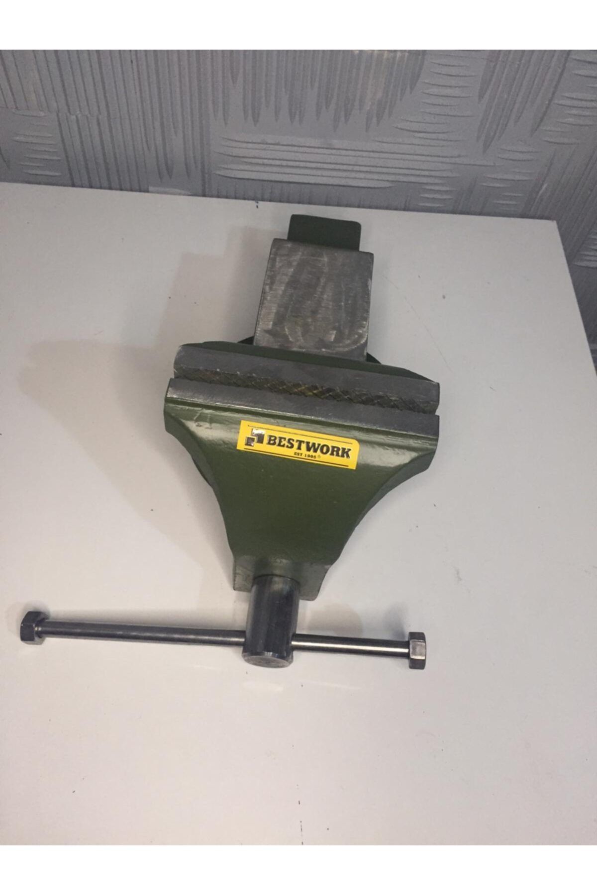 bestwork 125mm Sabit Örslü Çelik Mengene Tezgah Masa Mengenesi