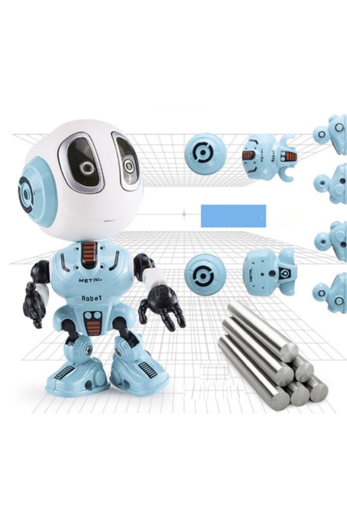 renkli çiçekler Akıllı Dokunmatik Algılama Konuşan Robot Oyuncak Kafa Dokunmatik Duyarlı Led Işıkları Alaşım Robot