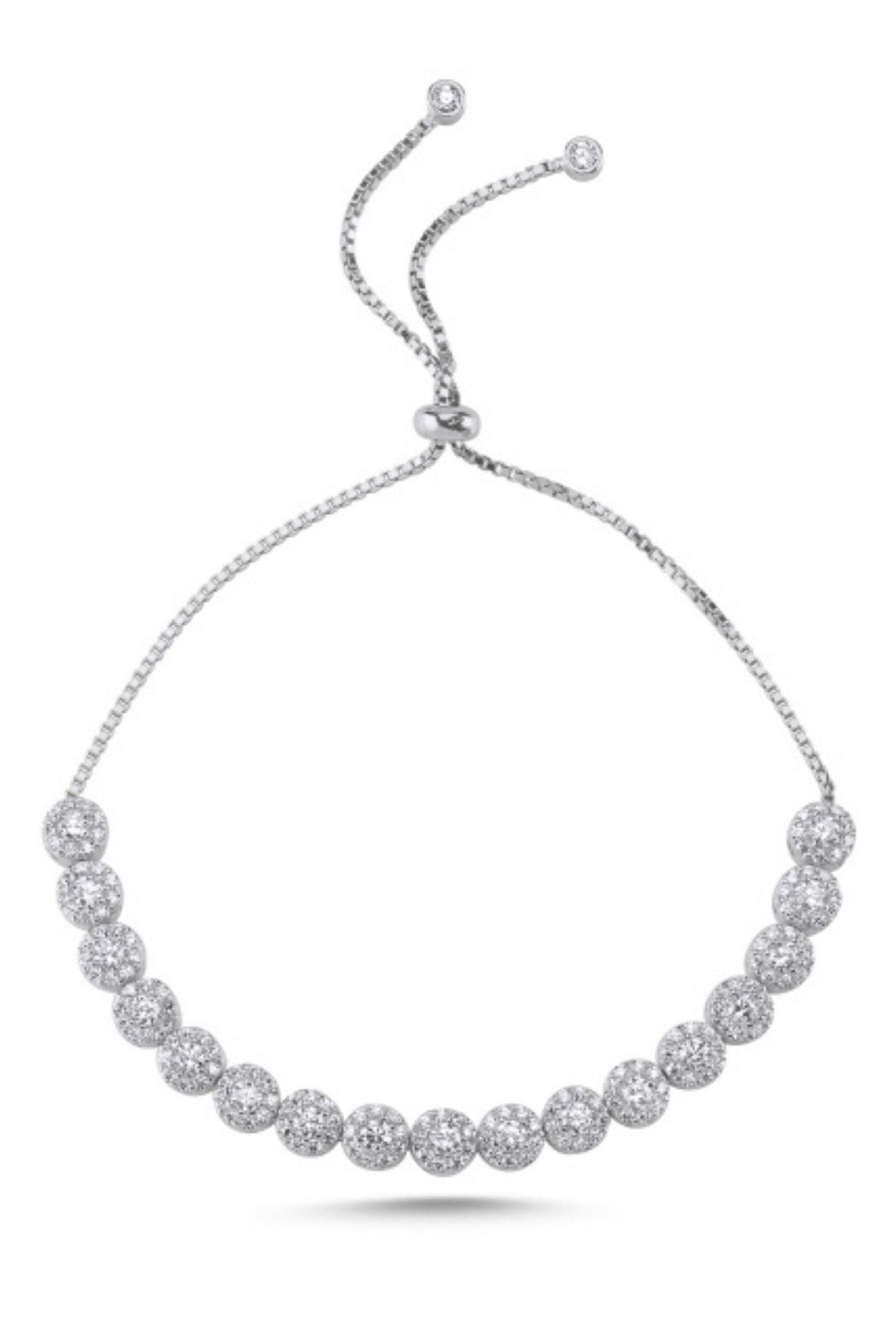 Crystal Diamond Zirconia Laboratuvar Pırlantası Asansörlü Bileklik