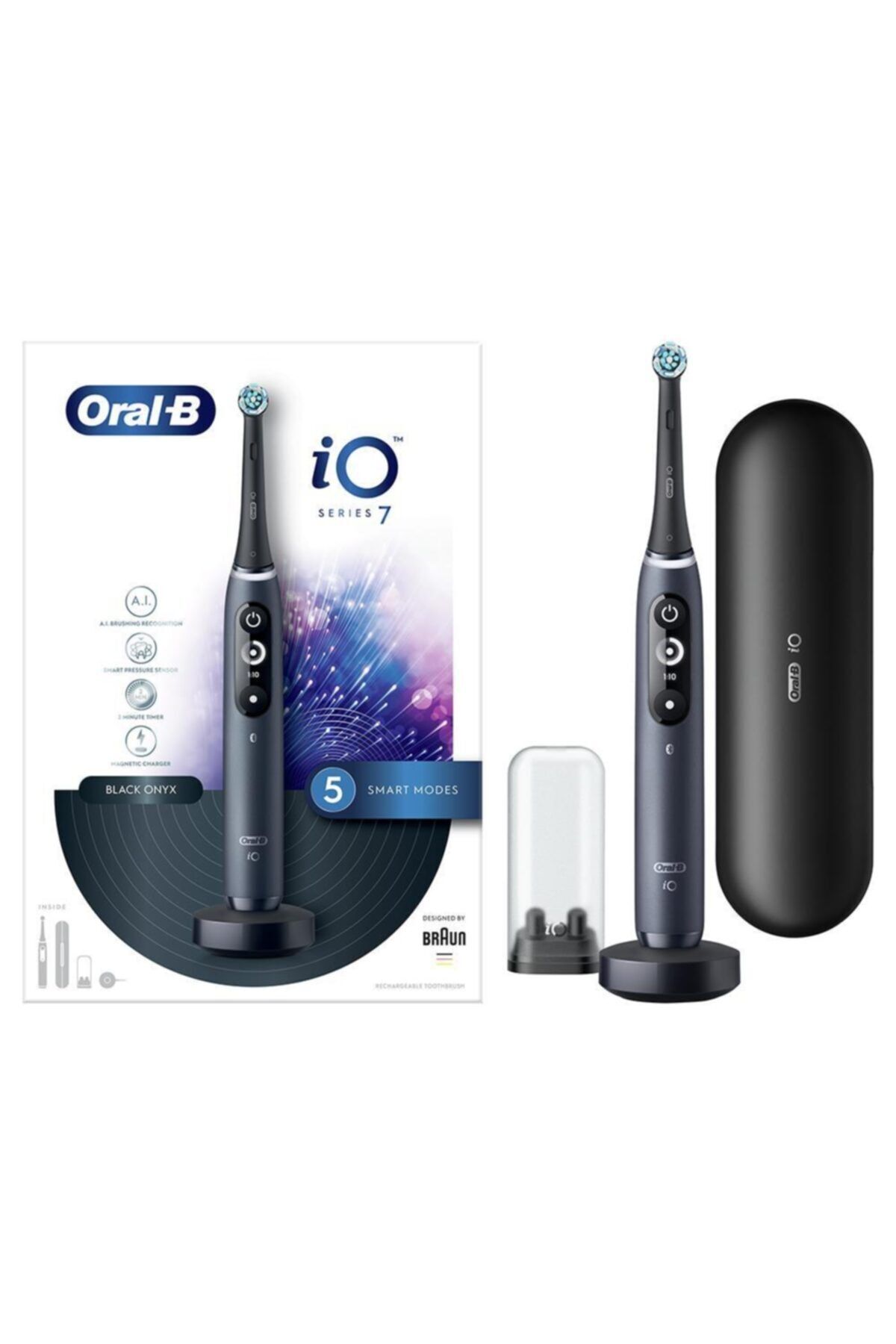 OralB Io7 Şarjlı Diş Fırçası - Siyah