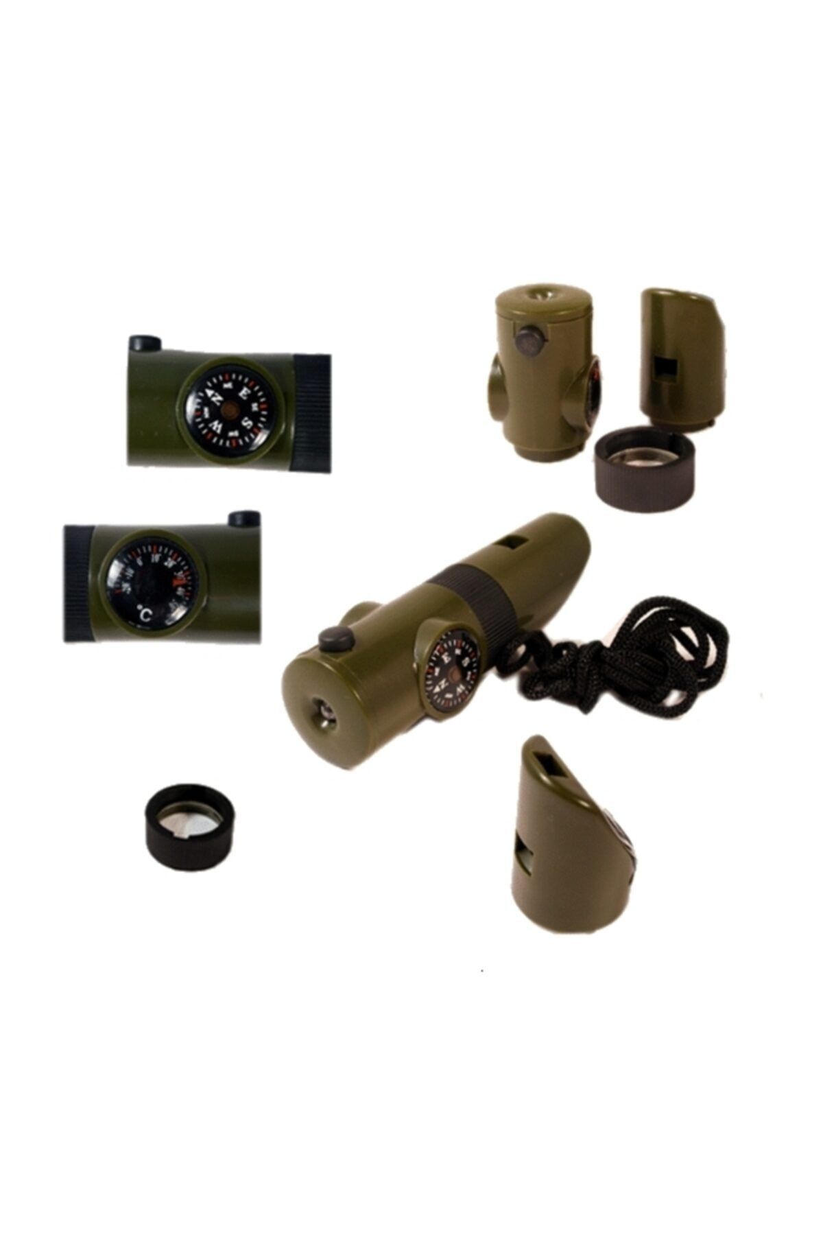 Go İthalat Izci Düdüğü -  7in1 Pusulalı Termometreli Survival Düdük