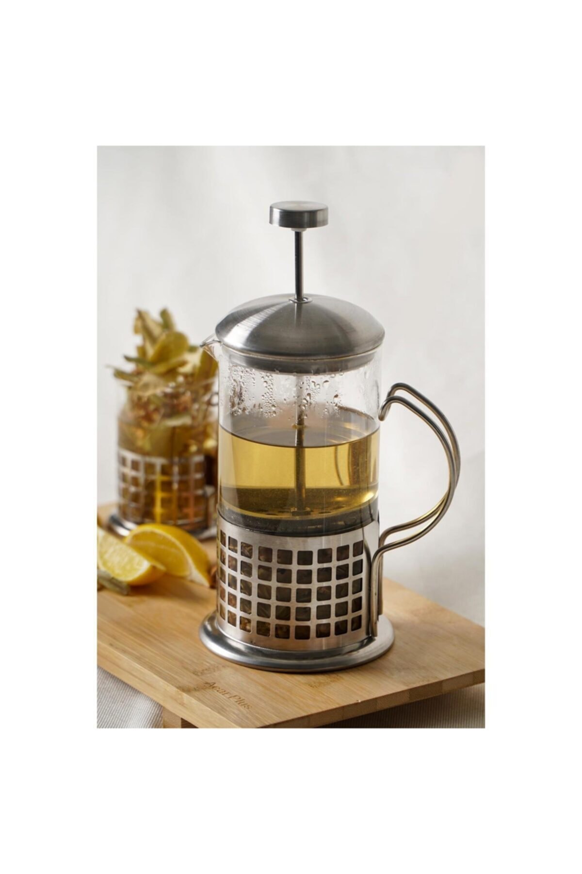 RAMDET 600 Ml Ölçekli Filtre Kahve Bardağı Bitki Çayı Bardağı Frech Press