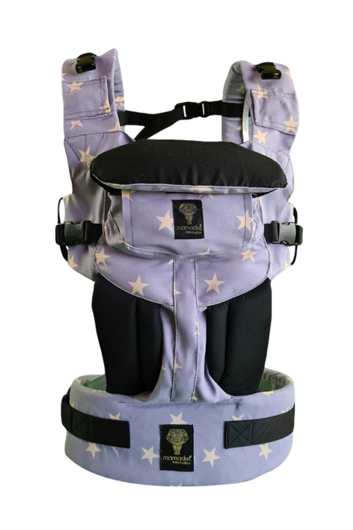 MamadusBaby Lila Yıldızlar Her Yöne Ergonomik Kanguru