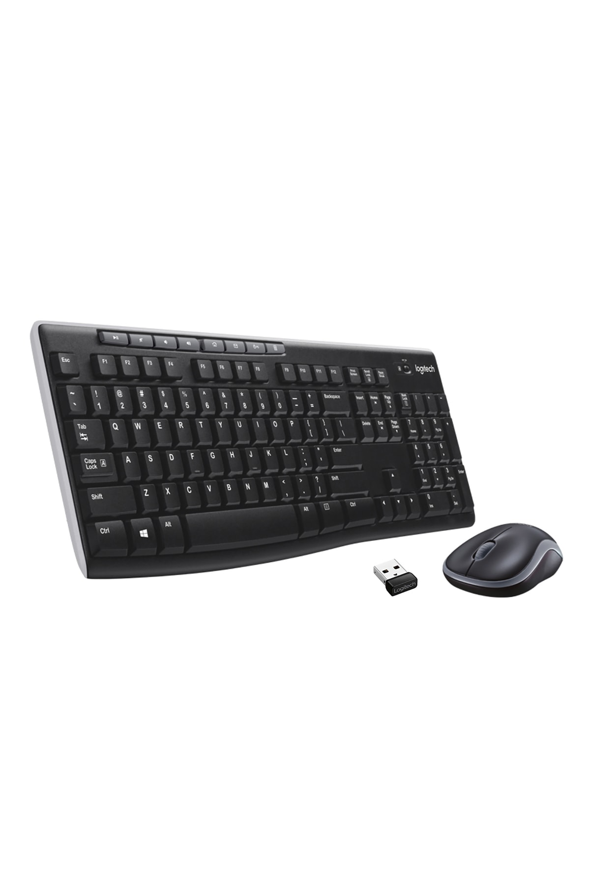 logitech MK270 Kablosuz USB Alıcılı Türkçe Q Klavye Mouse Seti Siyah