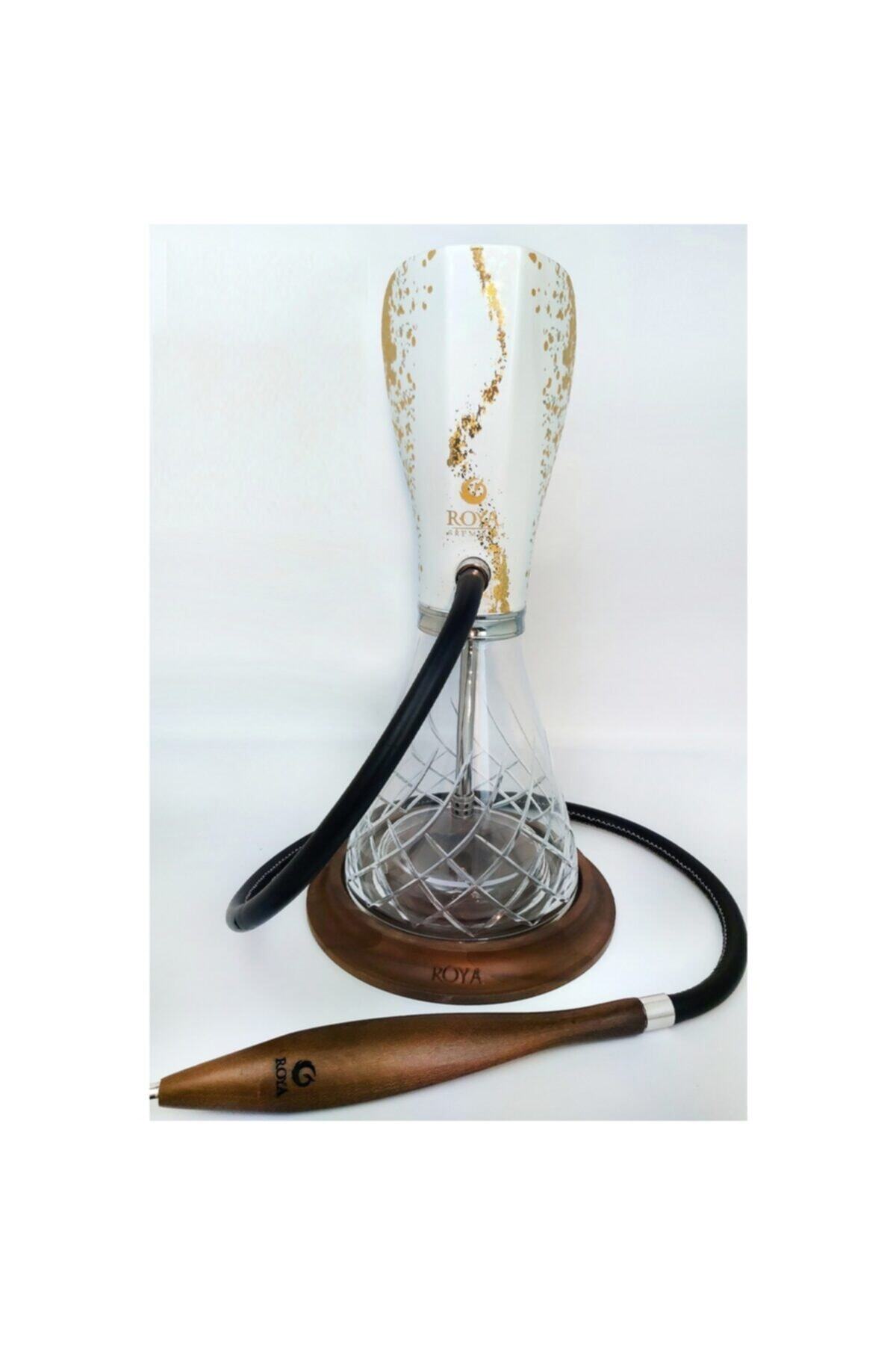 KCD Roya Premıum Altın Tozu Beyaz Küçük Boy Nargile Takımı