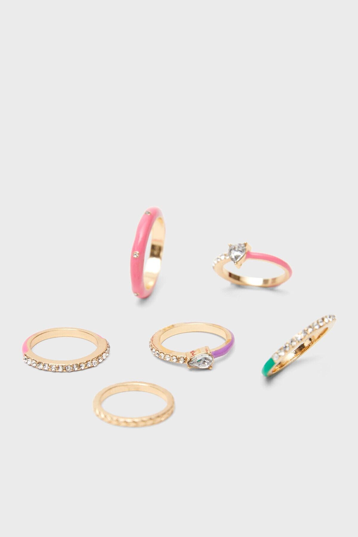 Stradivarius 6’lı Renkli Yüzük Seti