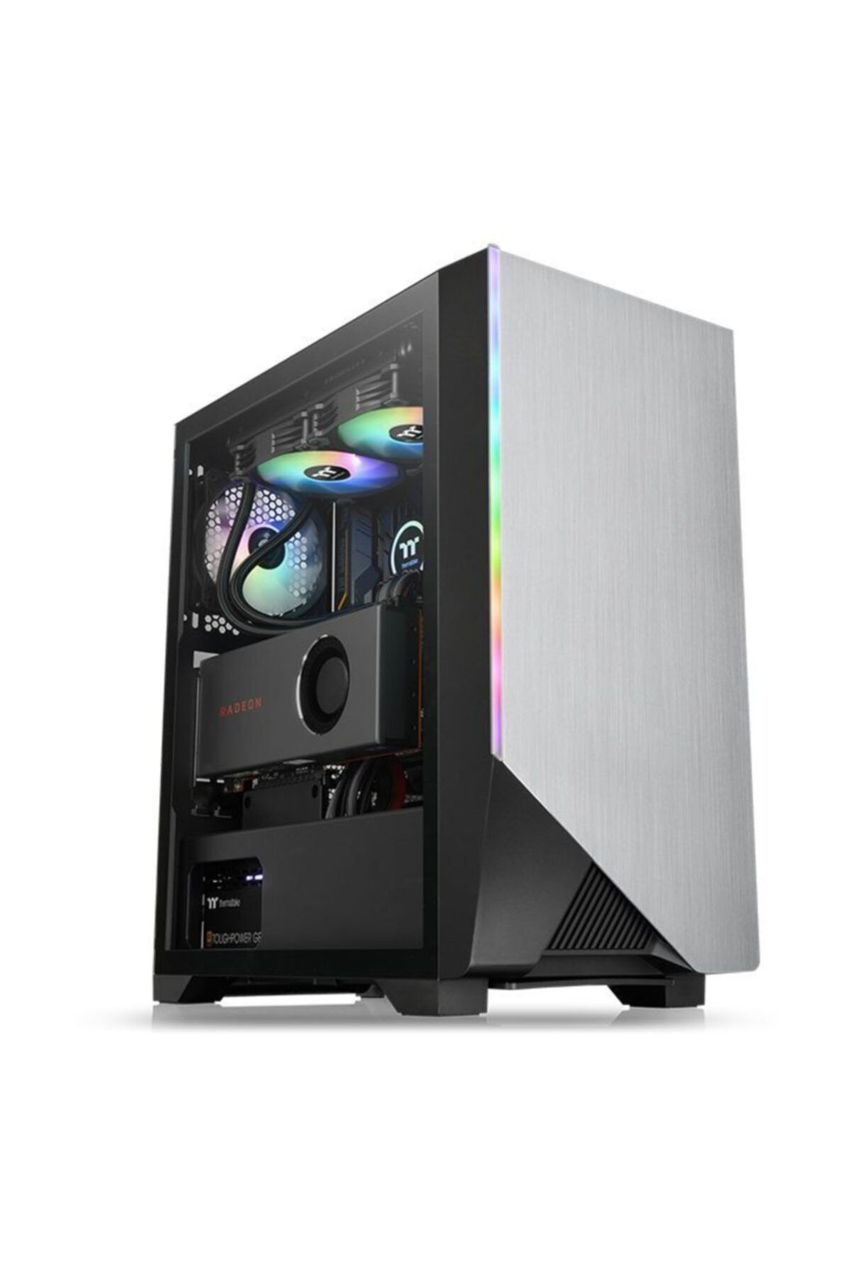 THERMALTAKE Powersız H550 Ca-1p4-00m1wn-00 1x Rgb Fanlı Gamıng Mıd-tower Kasa