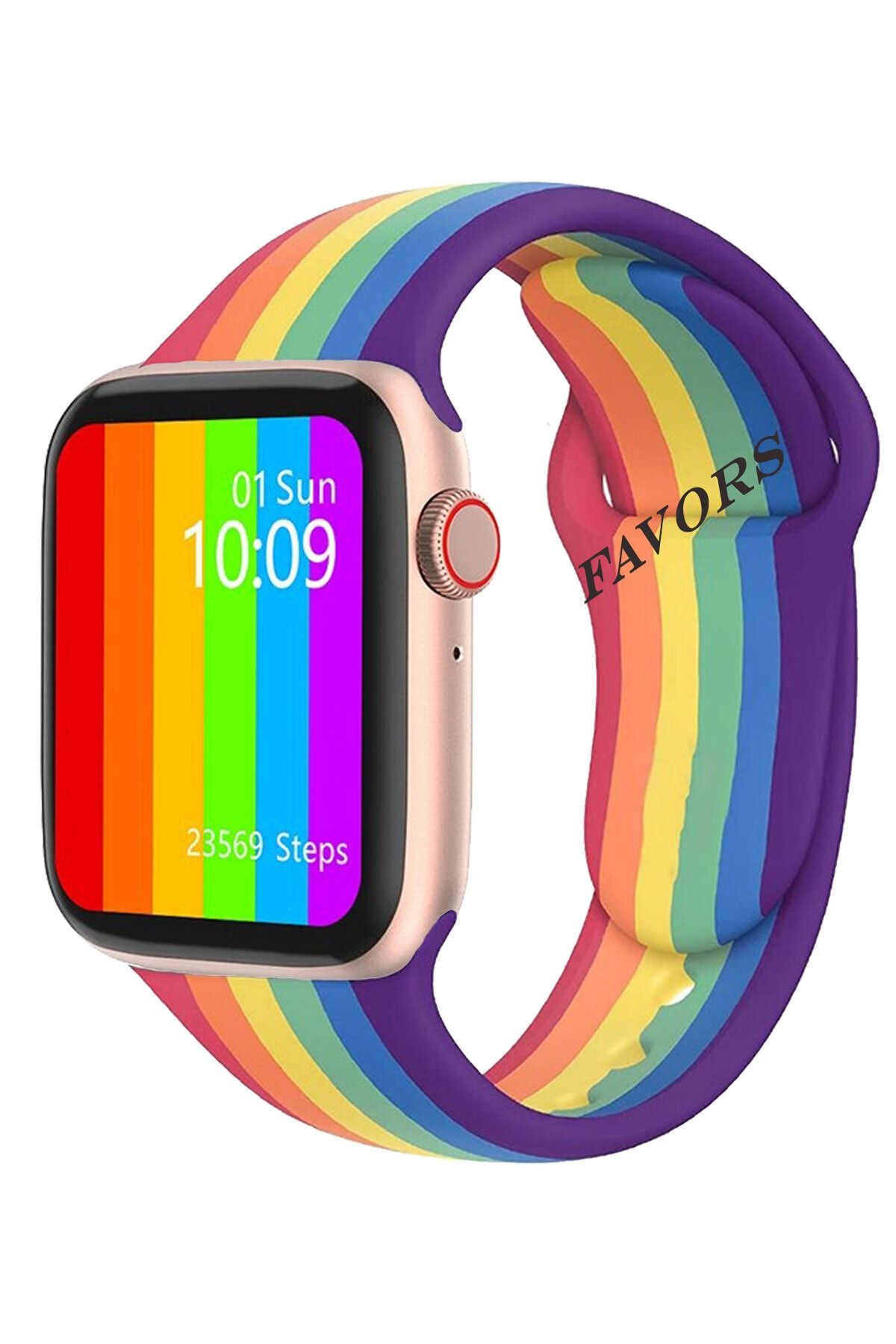 XGEAR W26+ Watch 6 Plus Yeni Nesil Rainbow Türkçe Akıllı Saat Son Sürüm Yan Tuş Aktif