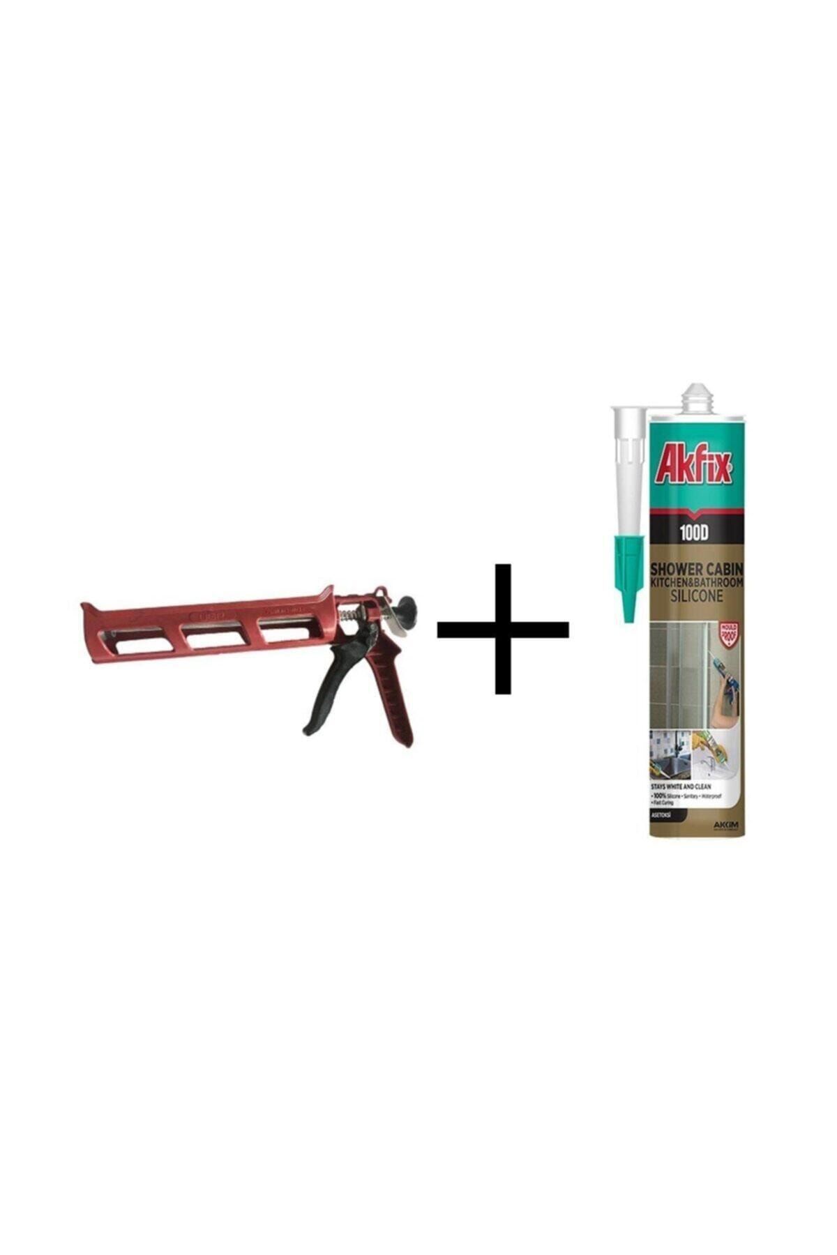 Akfix Duşakabin Ve Banyo Silikonu+ Silşkon Tabancası