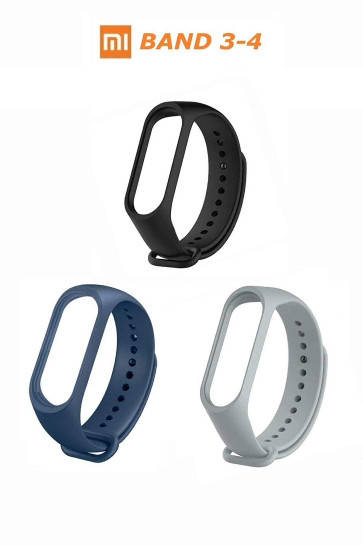 Xiaomi Mi Band 4 Ve 3 Uyumlu A+ Yüksek Kalite Kordon Kayış 3 Lü Set
