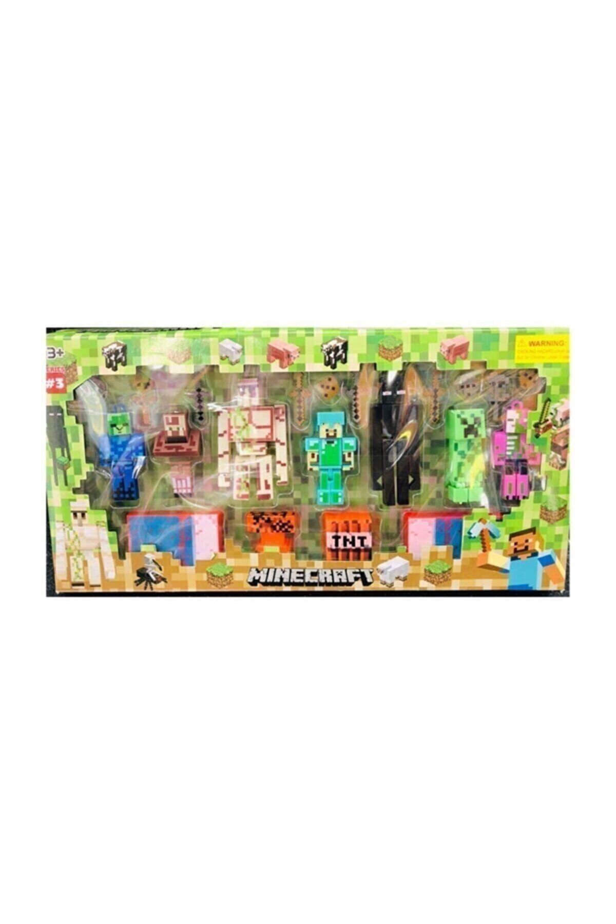 MINECRAFT Spiderman Kaptan Amerika Paw Patrol 12 Parça Oyuncak