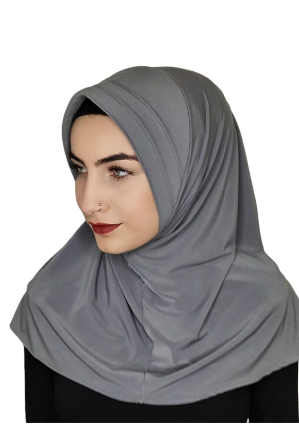 R&S modibone Hazır Esarp Pratik Model Gri Renk