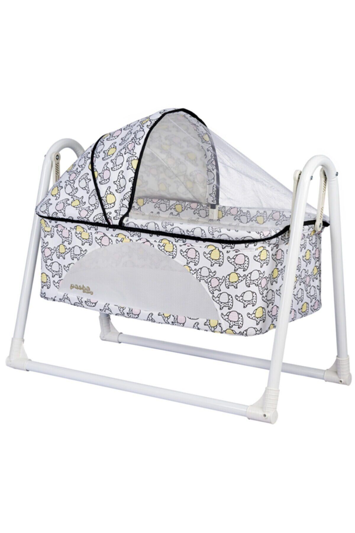 eynbaby Portatif Bebek Beşiği Sallanır Beşik - Kırmızı