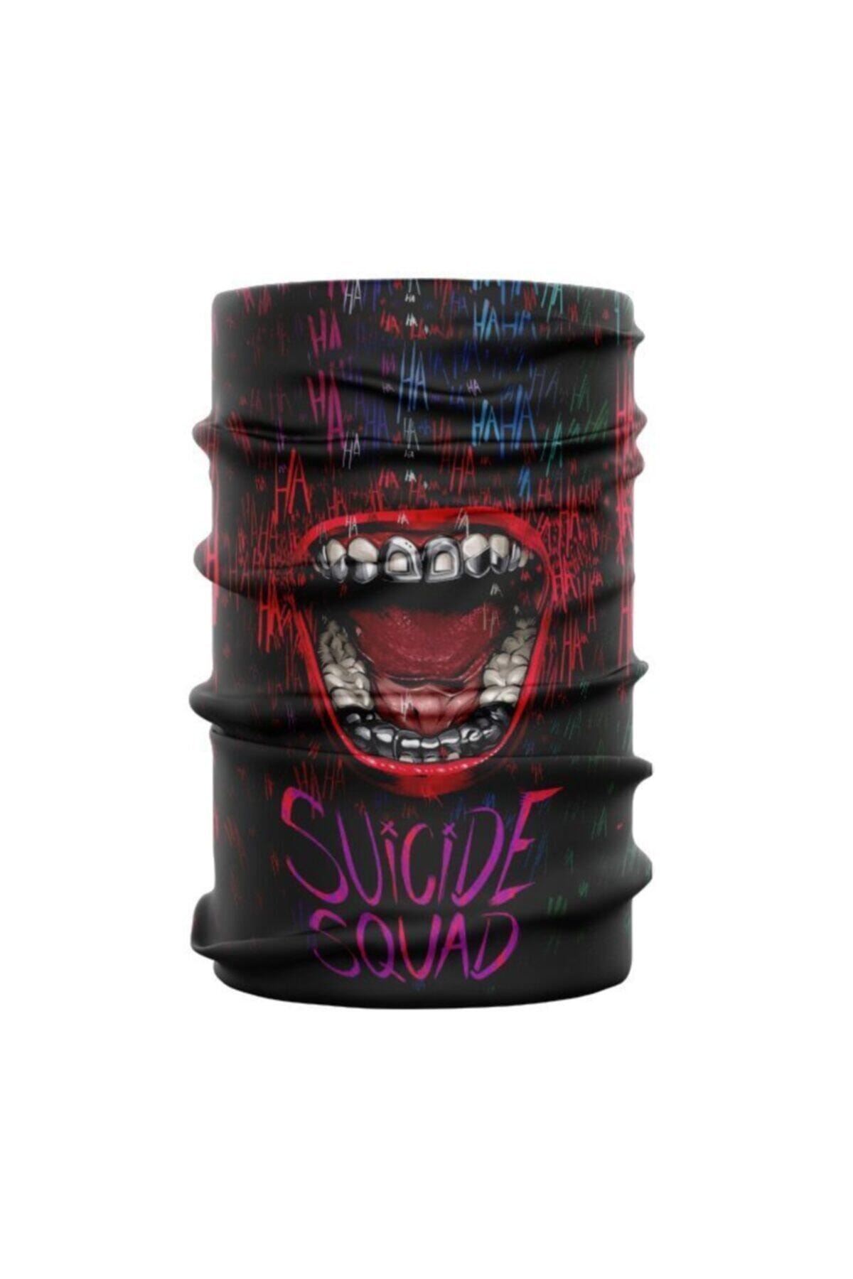 bobaringa Unisex Siyah Dijital Baskılı Boyunluk