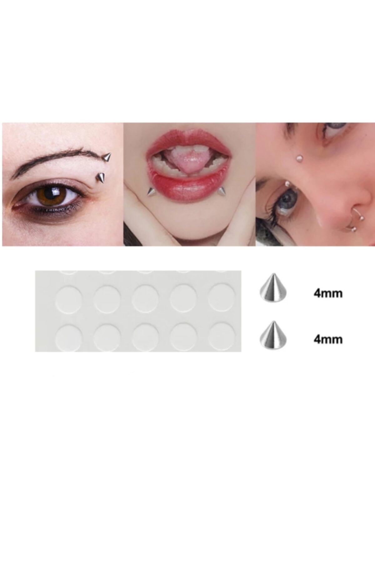 TakıConcept Deliksiz Sivri Fake Piercing Tüm Bölge