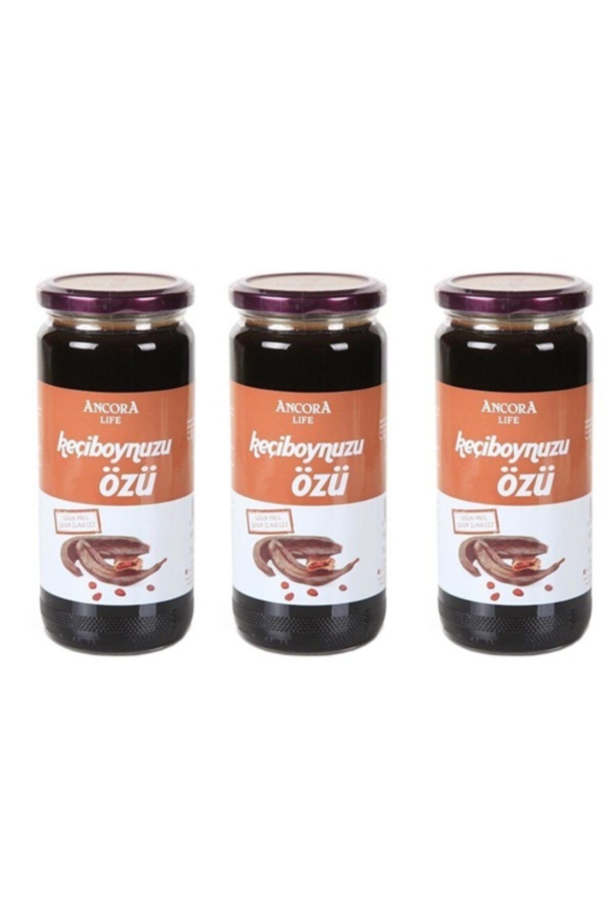 Ancora Soğuk Sıkım Katkısız Keçiboynuzu Özü 640 Gr 3 Lü